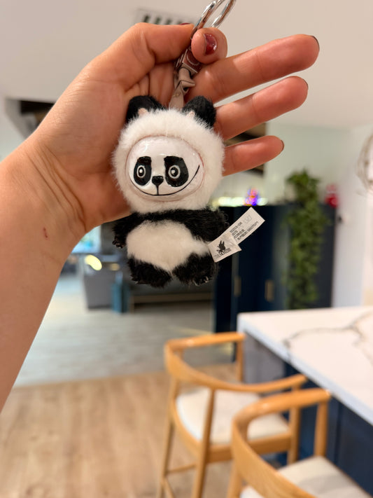 Hand Painted La charm bubu Panda Plush Keychain