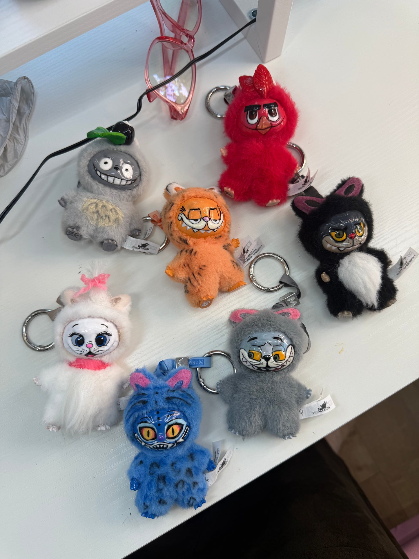 Hand Painted La charm bubu Lucifer The Cat Plush Keychain