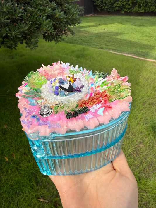 Alice-Inspired Decoden Container – Handmade Collectible