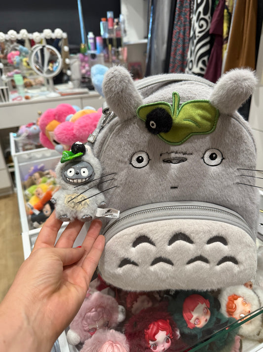 Hand Painted La charm bubu Totoro Plush Keychain