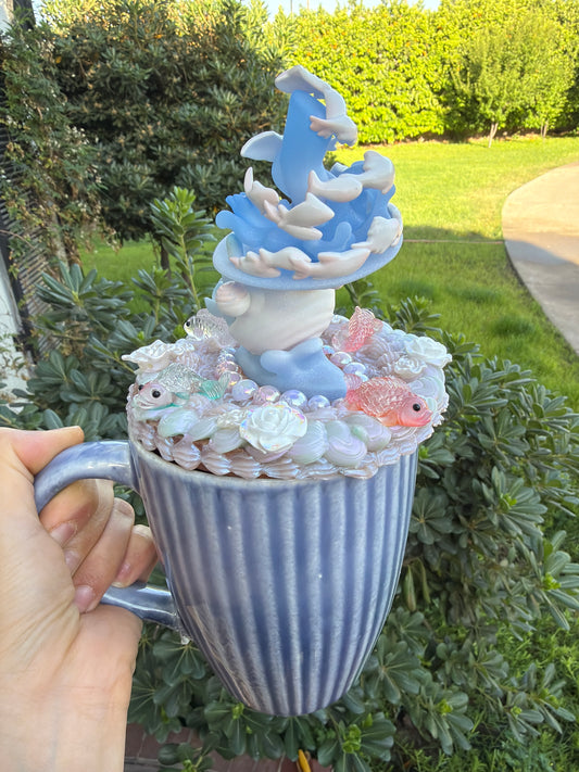 Pastel Sky Dream Decoden Mug – Handcrafted Fantasy Cloud Cu
