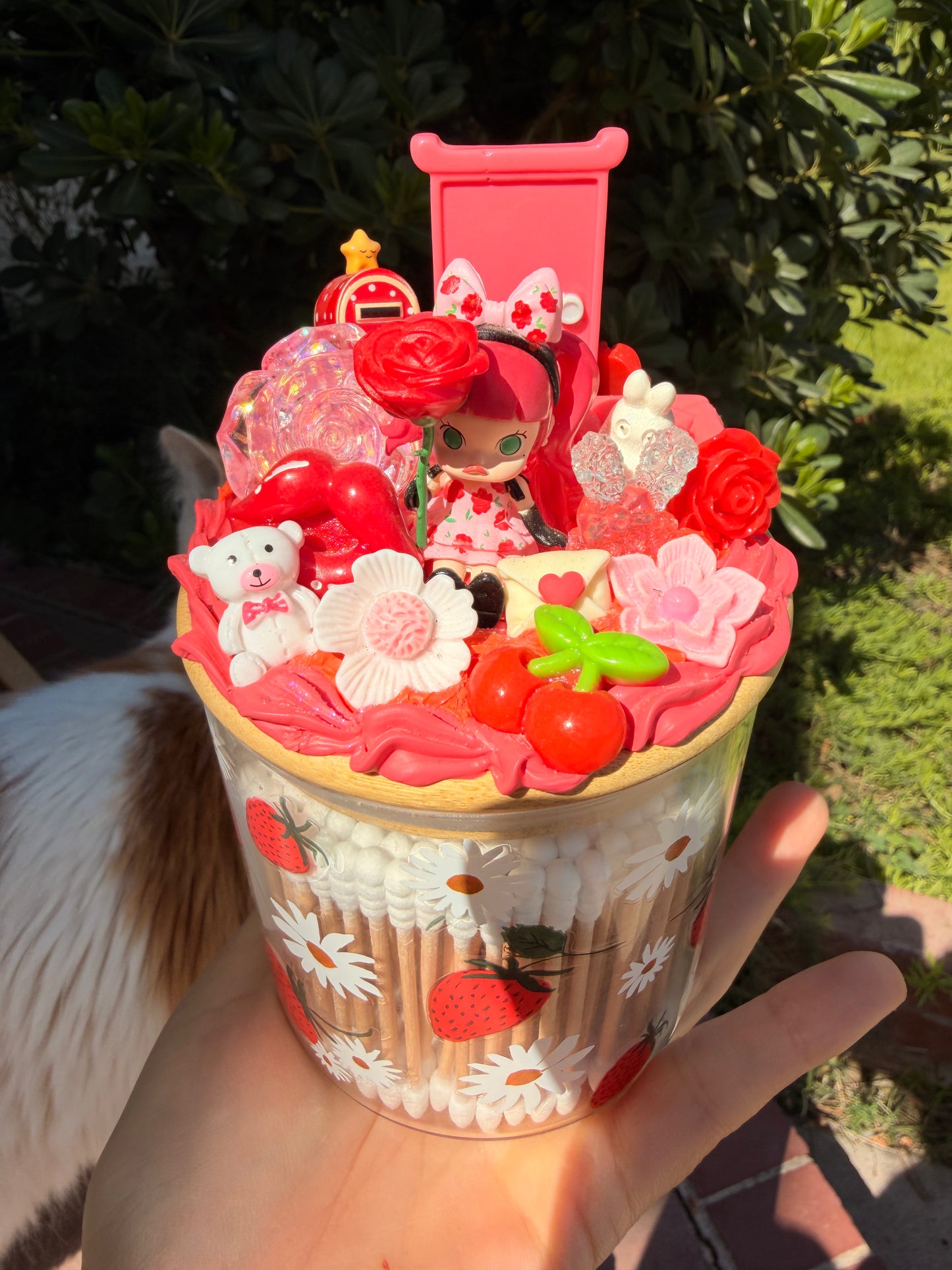 🌿💖 Whimsical Pink Garden Decoden Container Box – Handmade Collectible 💖🌿