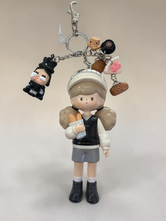 Doll Charm Keychain – Kawaii Mini Figure Bag Accessory