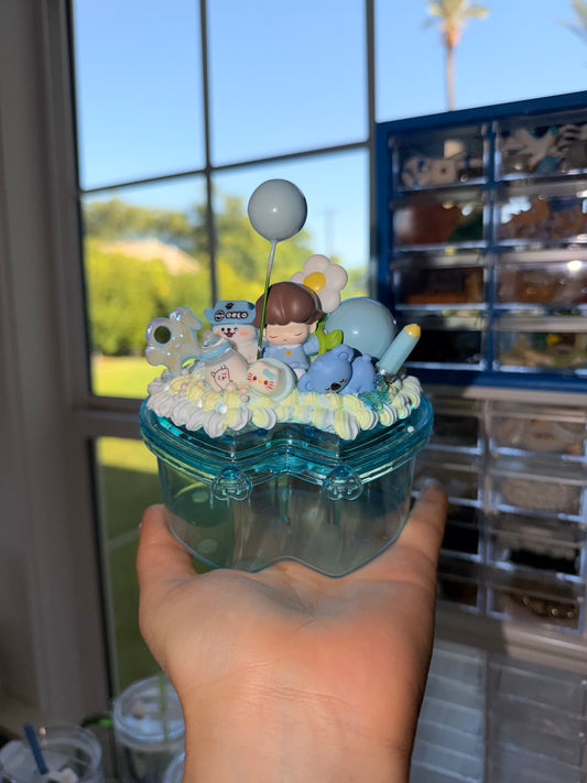 Double Heart Decoden Container – Handmade Collectible