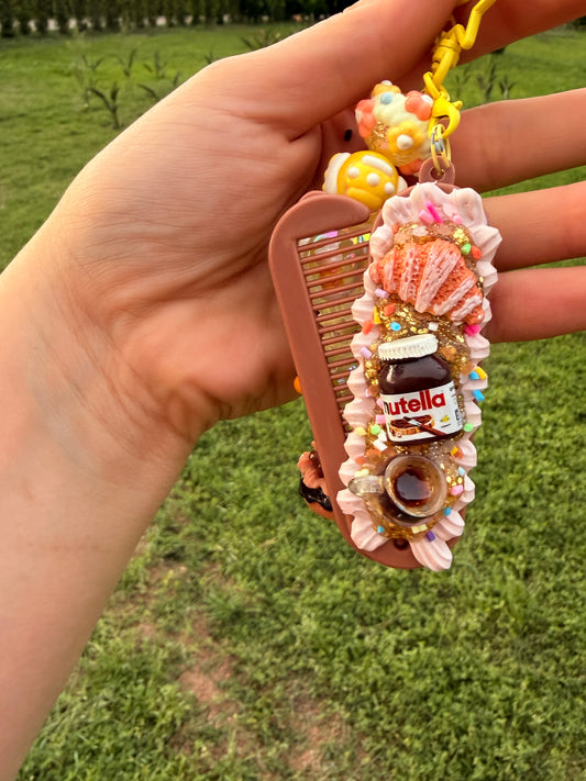 🍰💖 Decoden Comb Keychain – Sweets Edition 💖🍰