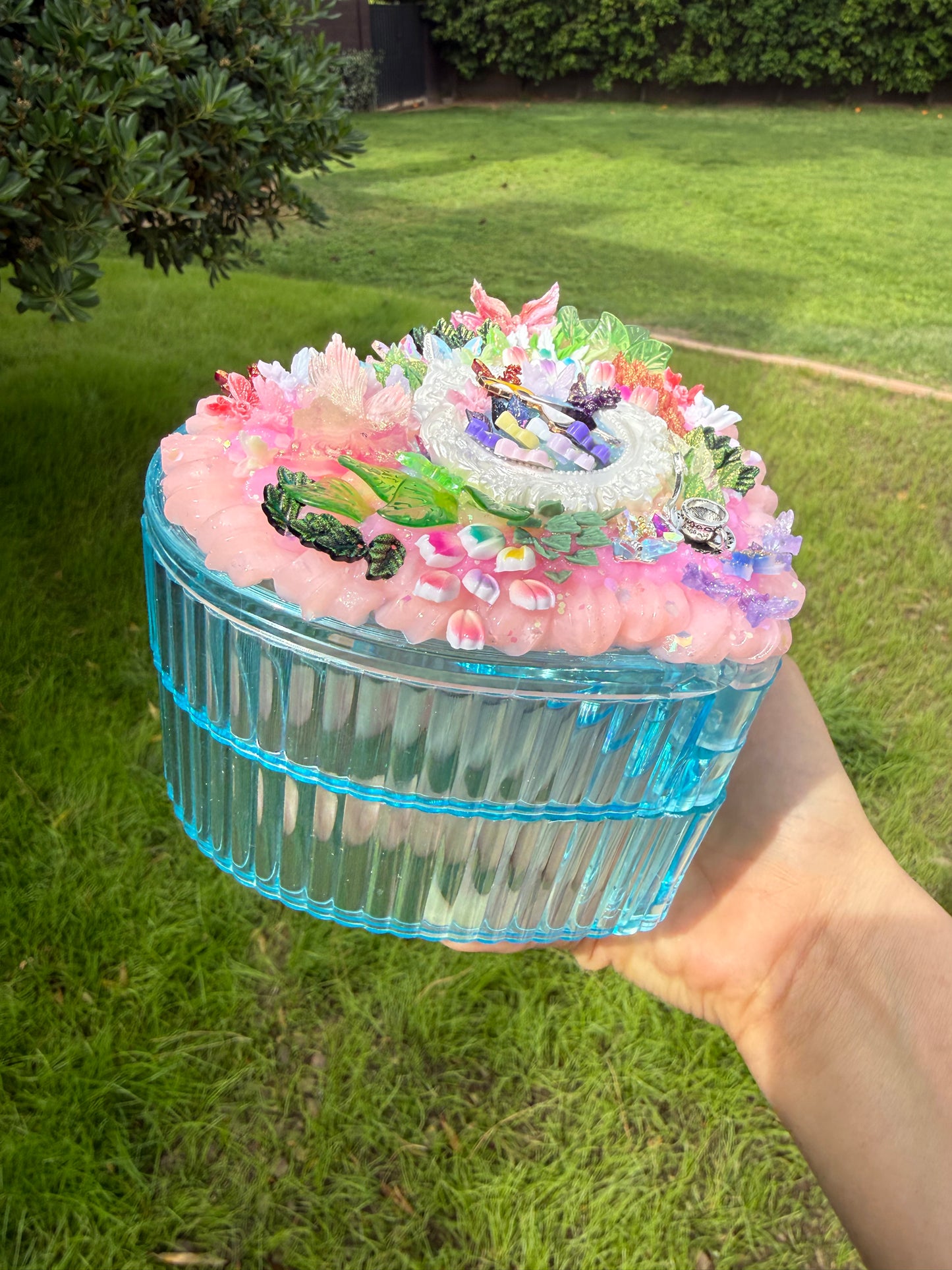 Alice-Inspired Decoden Container – Handmade Collectible