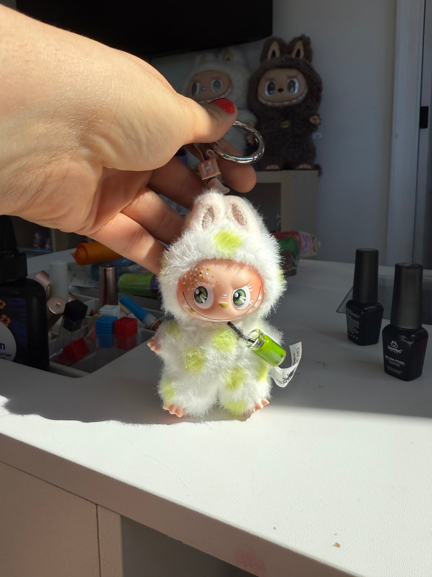 Hand Painted La charm bubu Boba Tea Plush Keychain (Copy)