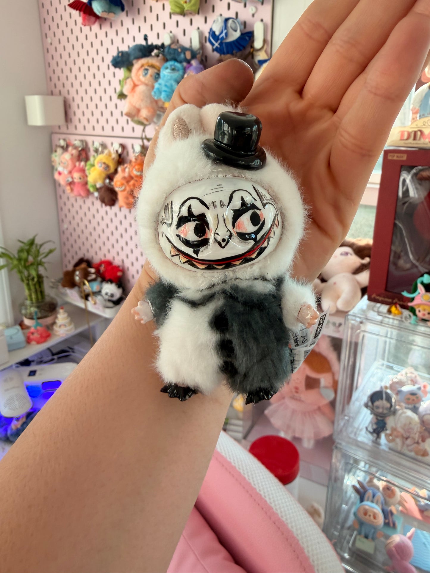 Hand Painted La charm bubu Art The Clown Plush Keychain