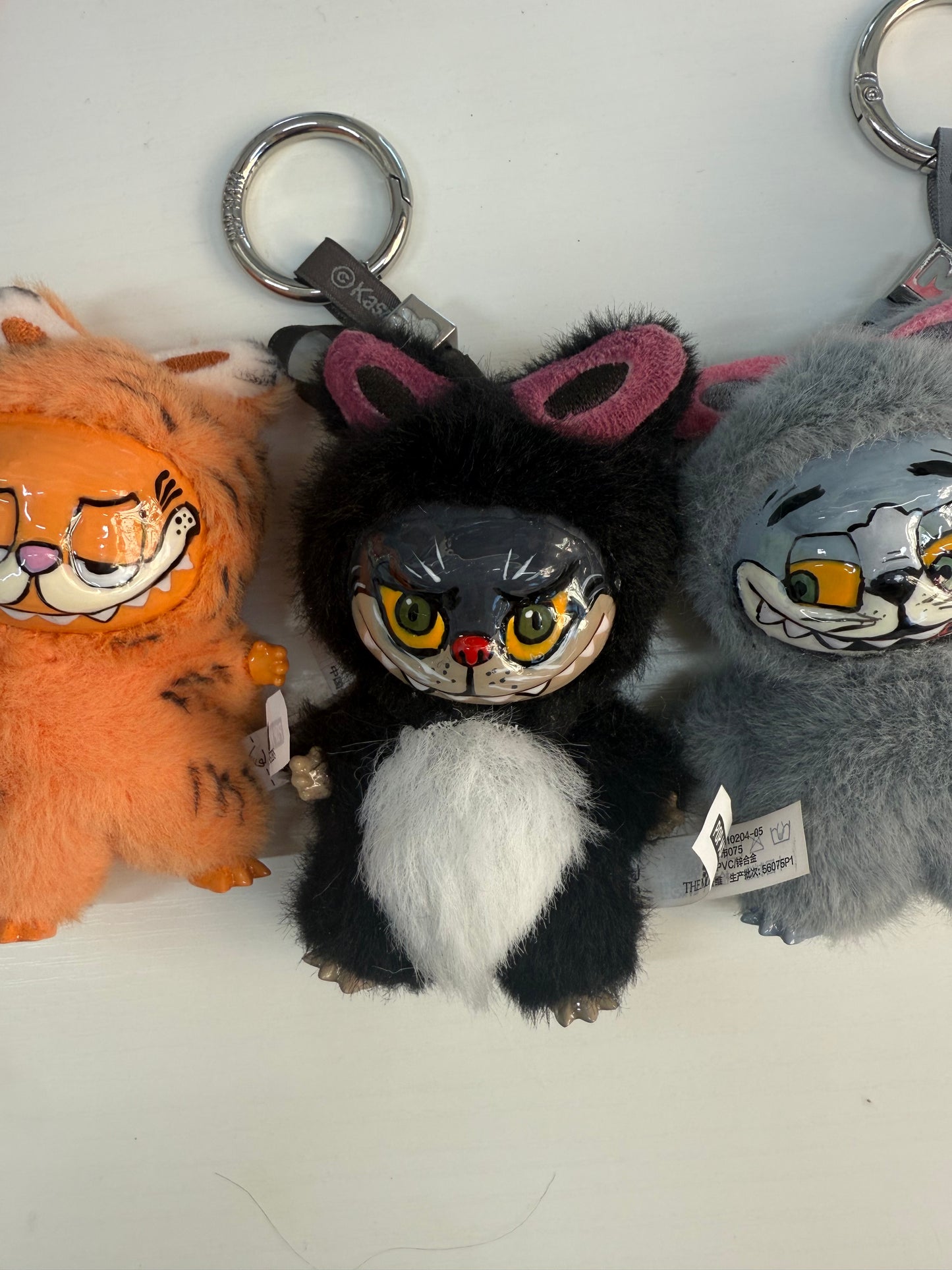 Hand Painted La charm bubu Garfield Plush Keychain