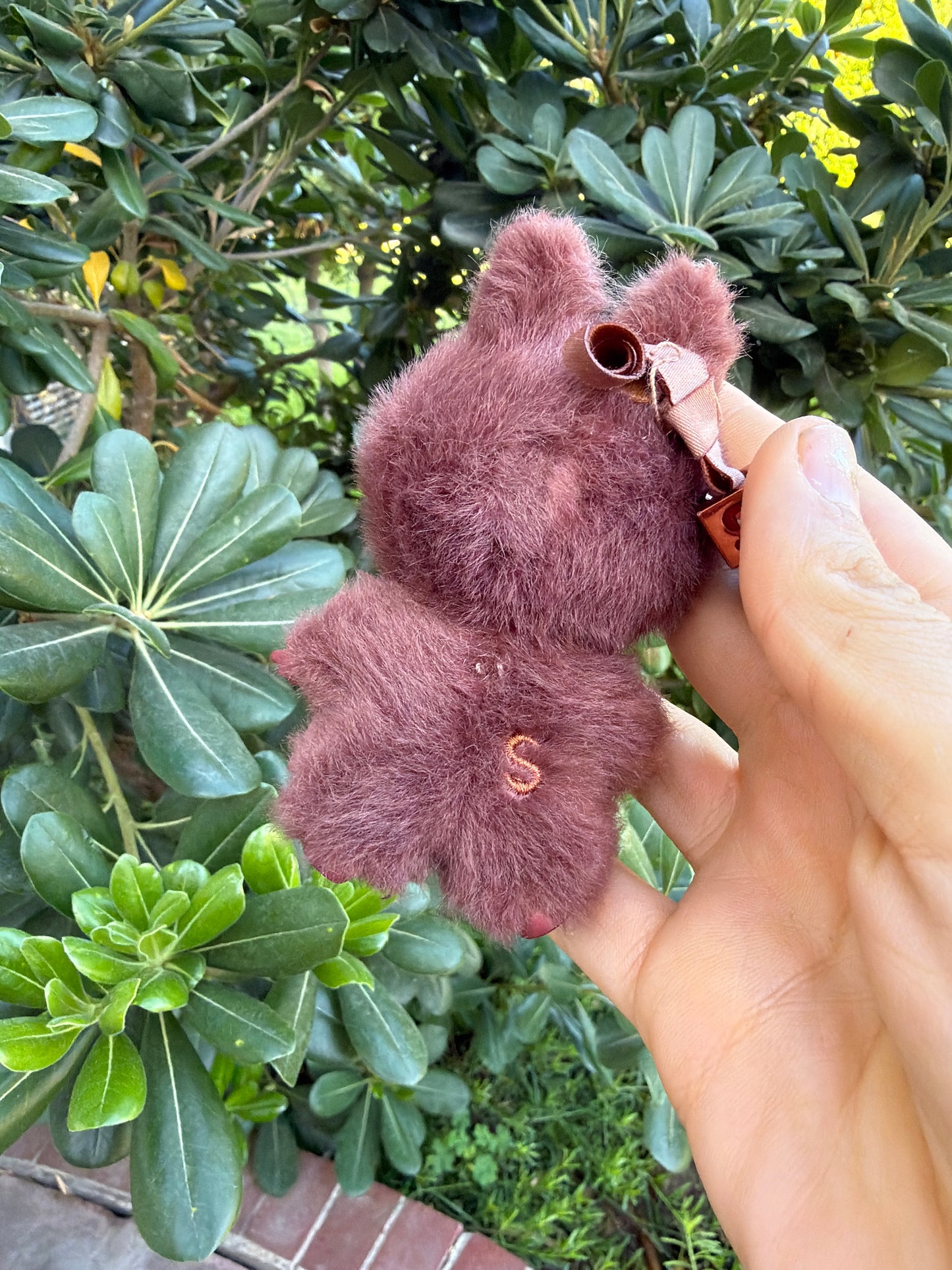 Hand Painted La charm Tasmanian DevilPlush Keychain