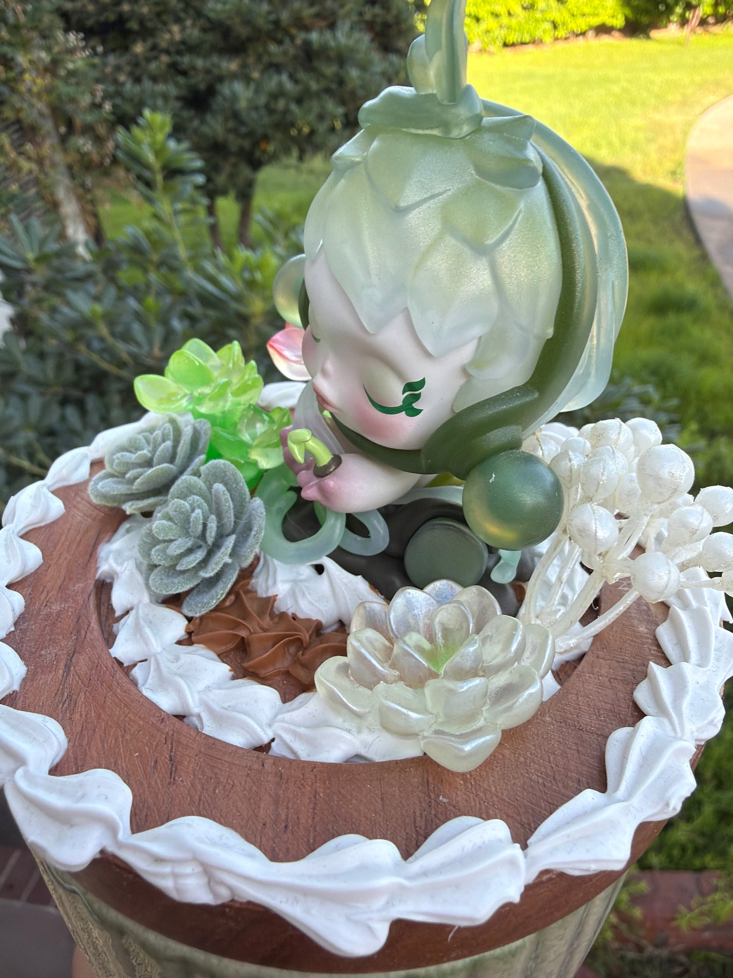 Succulent Garden Dream Decoden Mug – Handcrafted Nature Fantasy Cup