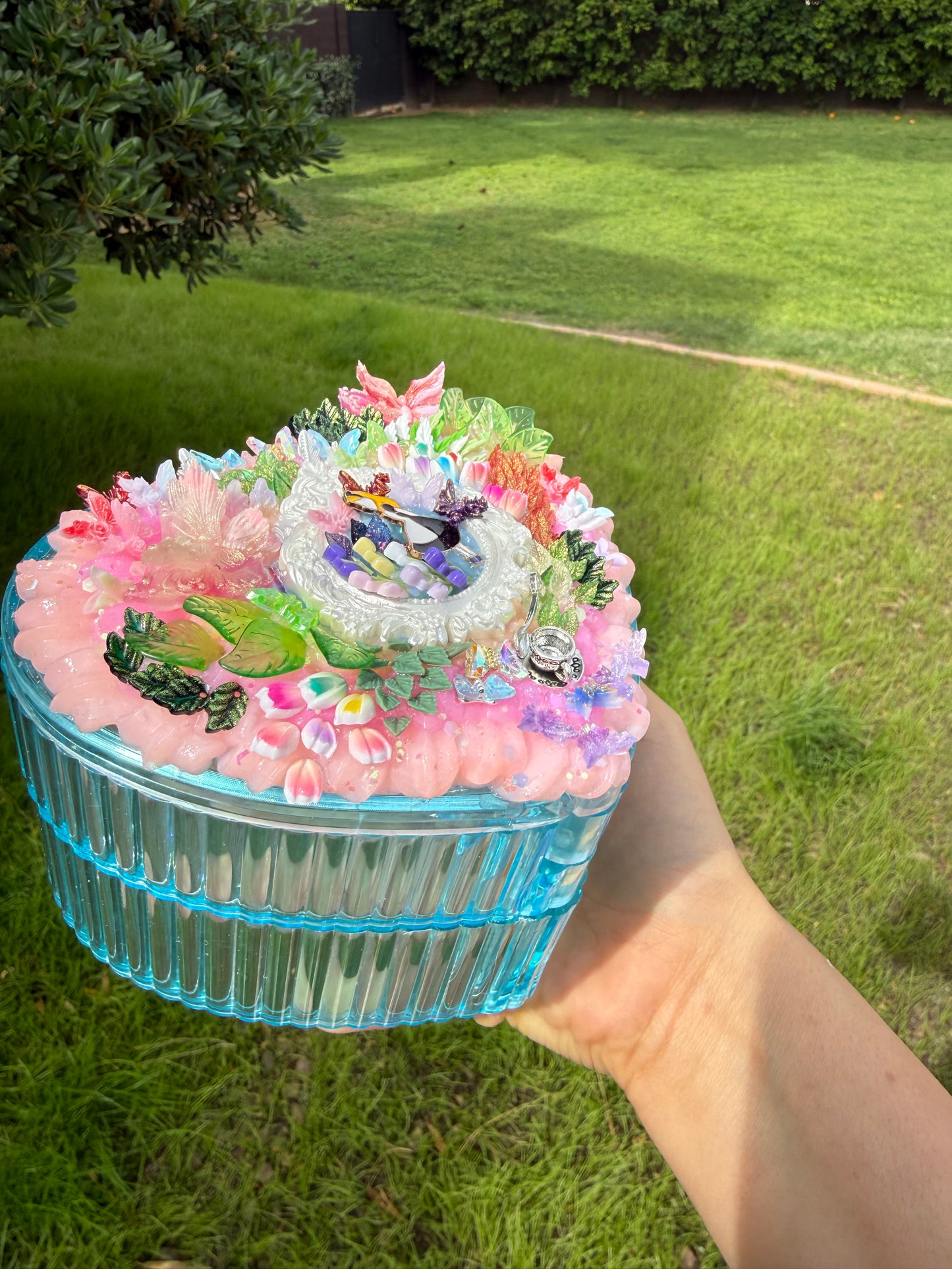 Alice-Inspired Decoden Container – Handmade Collectible
