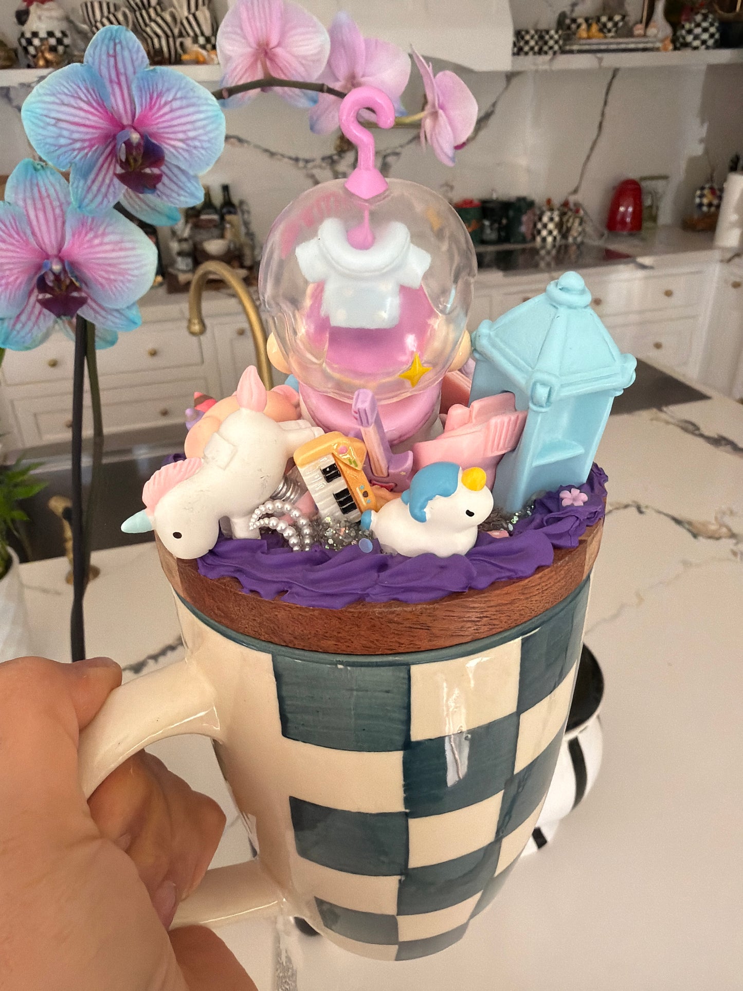 Study Jelly Dream Decoden Mug – Handcrafted Cute School Vibes Cup