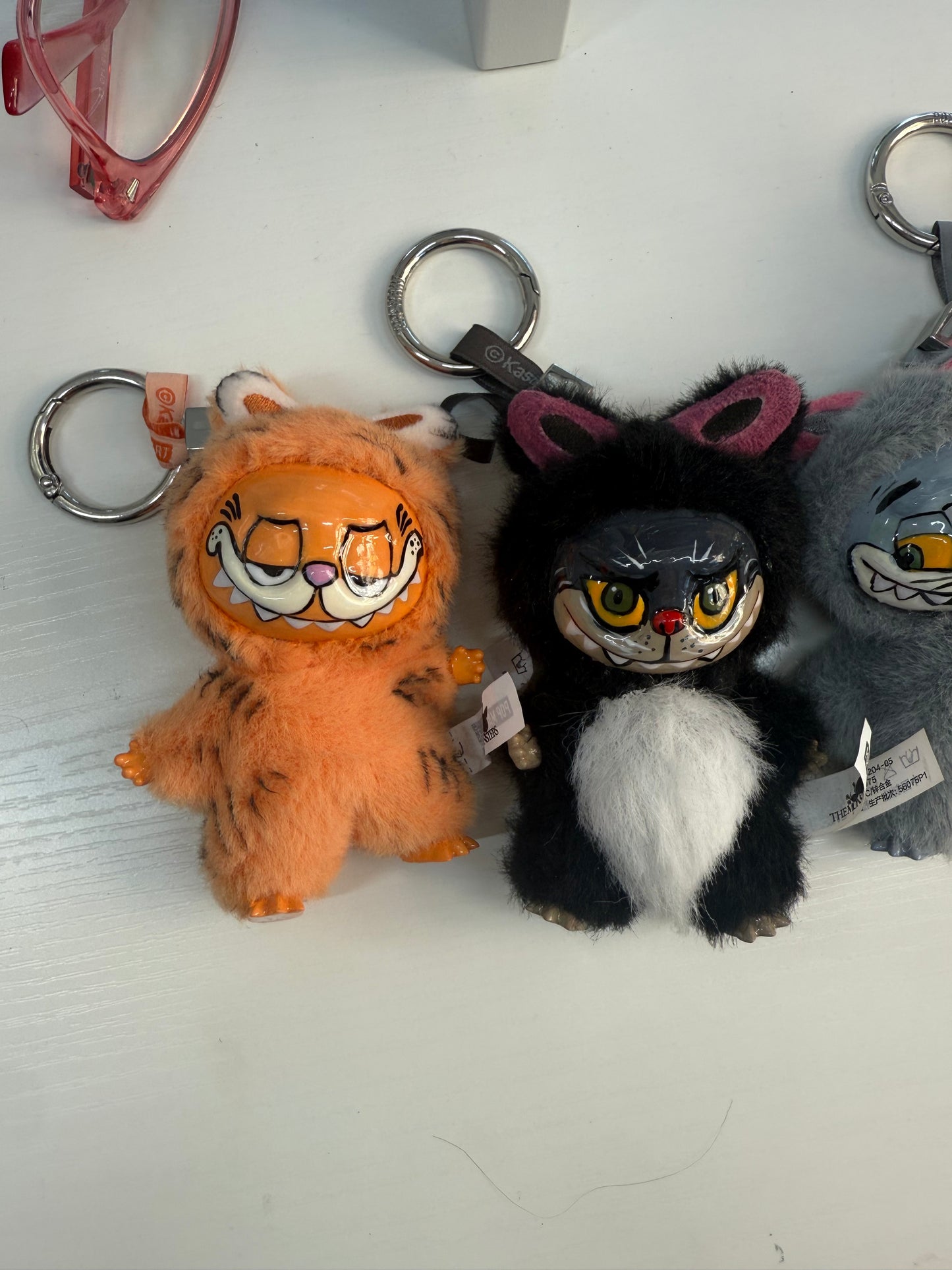 Hand Painted La charm bubu Garfield Plush Keychain