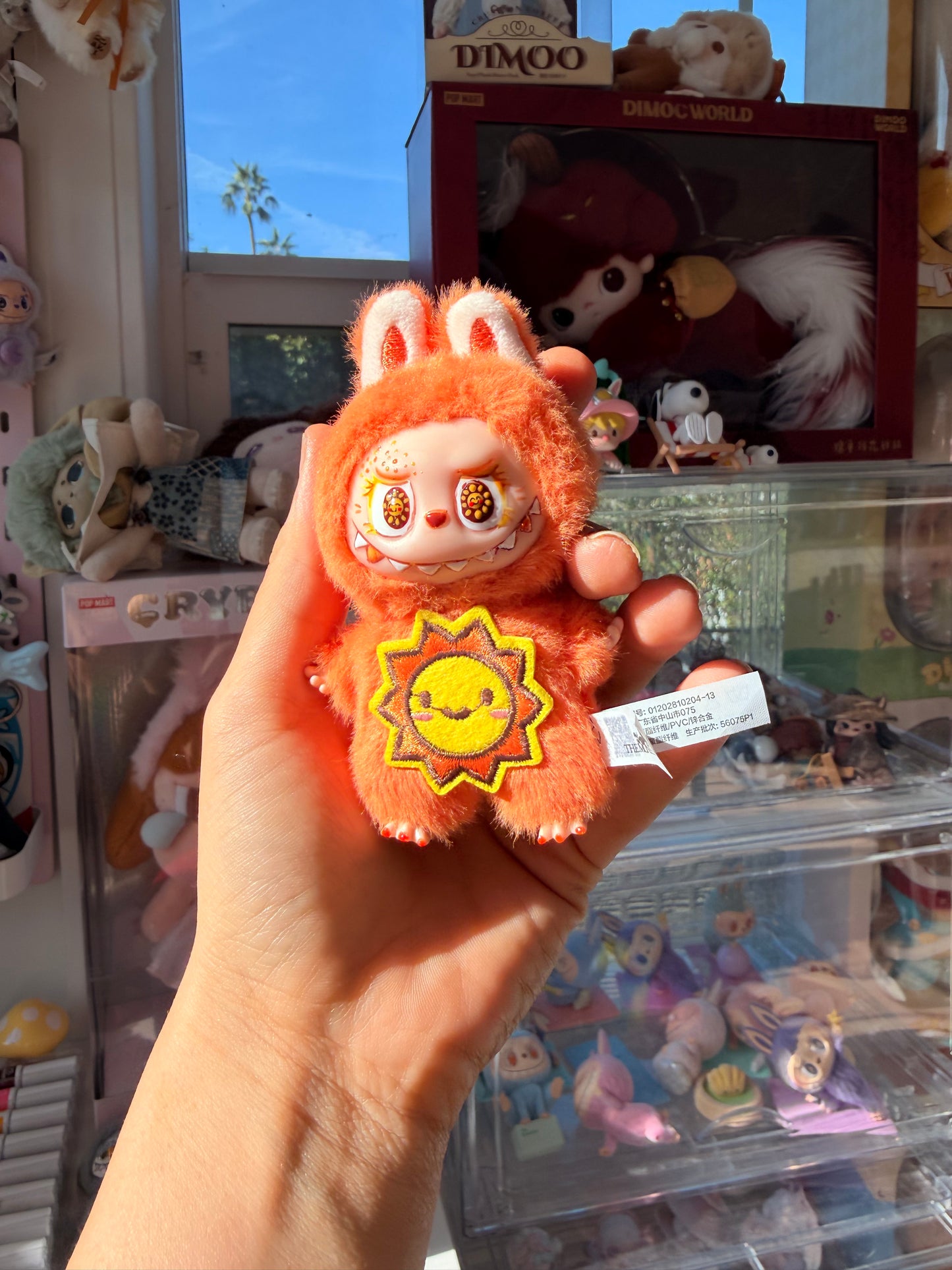 Hand Painted La charm bubu Sun Plush Keychain