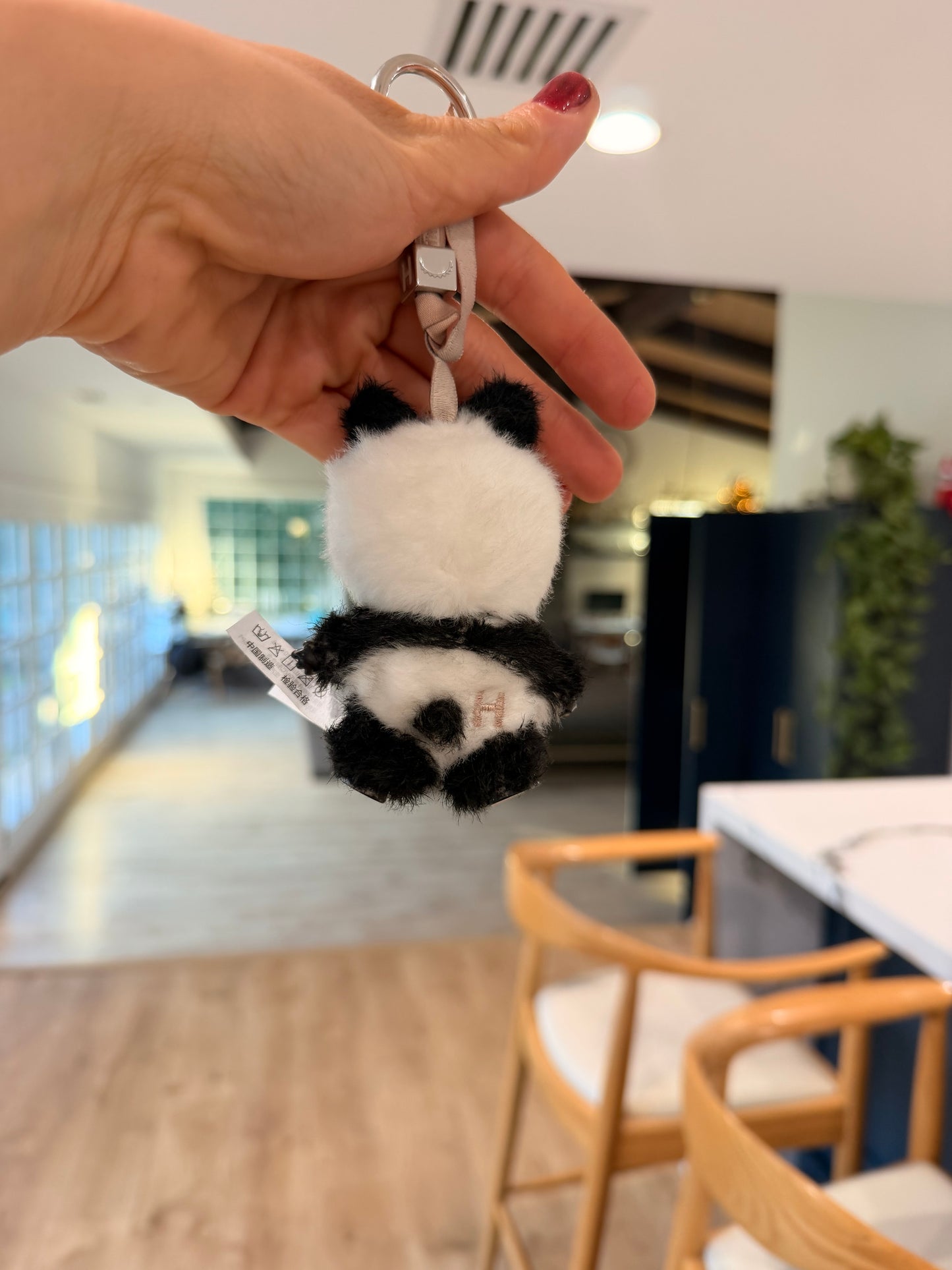 Hand Painted La charm bubu Panda Plush Keychain