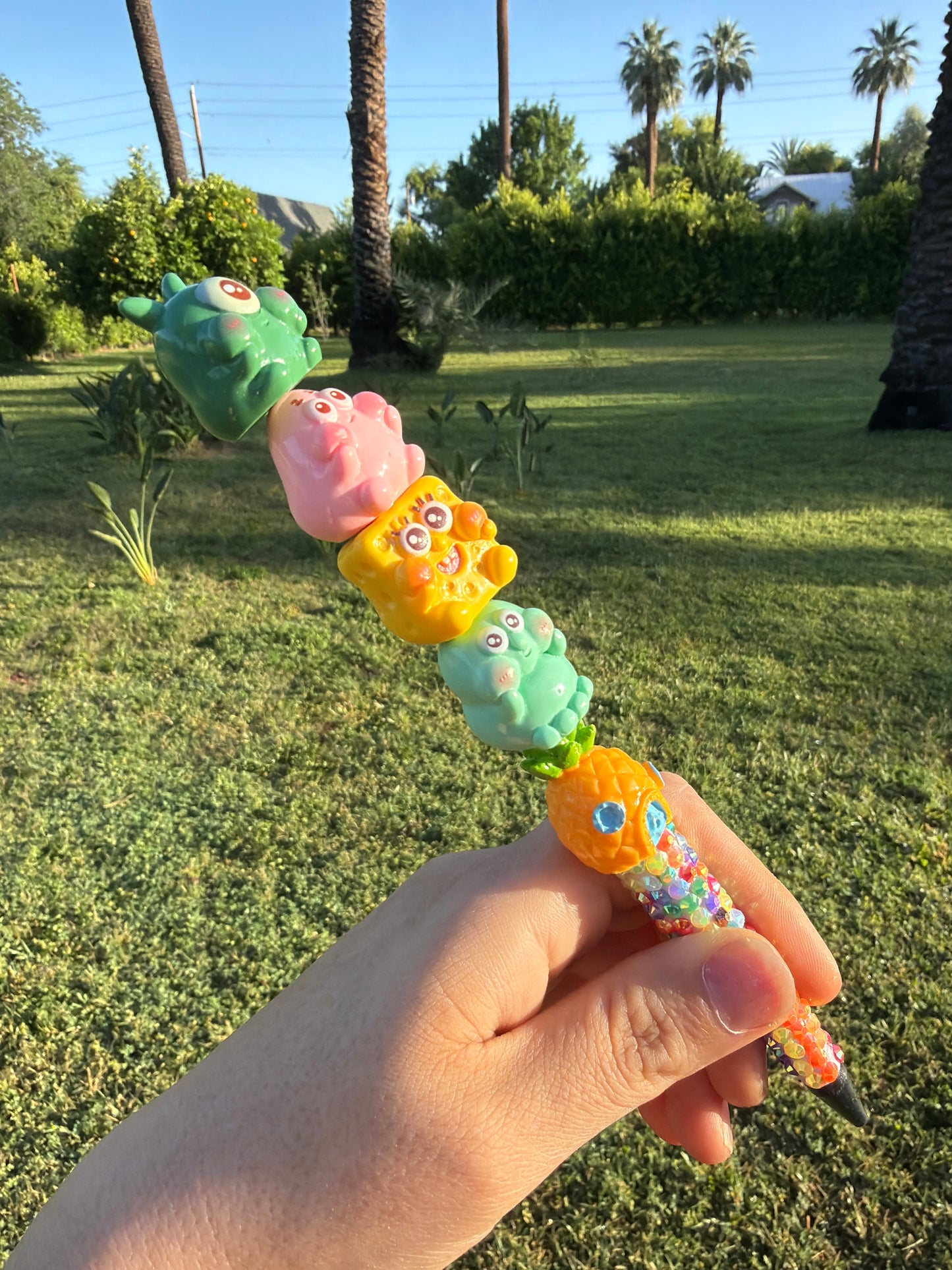 Hand Crafted Beaded Pen Sponge