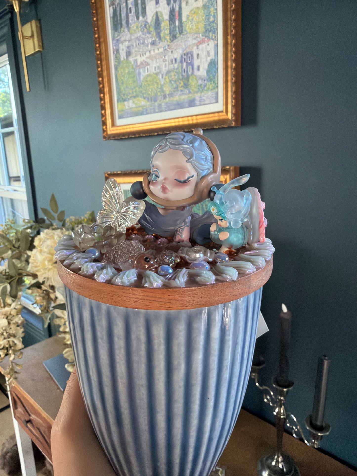 Celestial Dream Butterfly Decoden Mug – Handcrafted Fantasy Art Cup