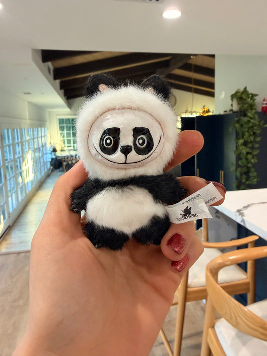 Hand Painted La charm bubu Panda Plush Keychain