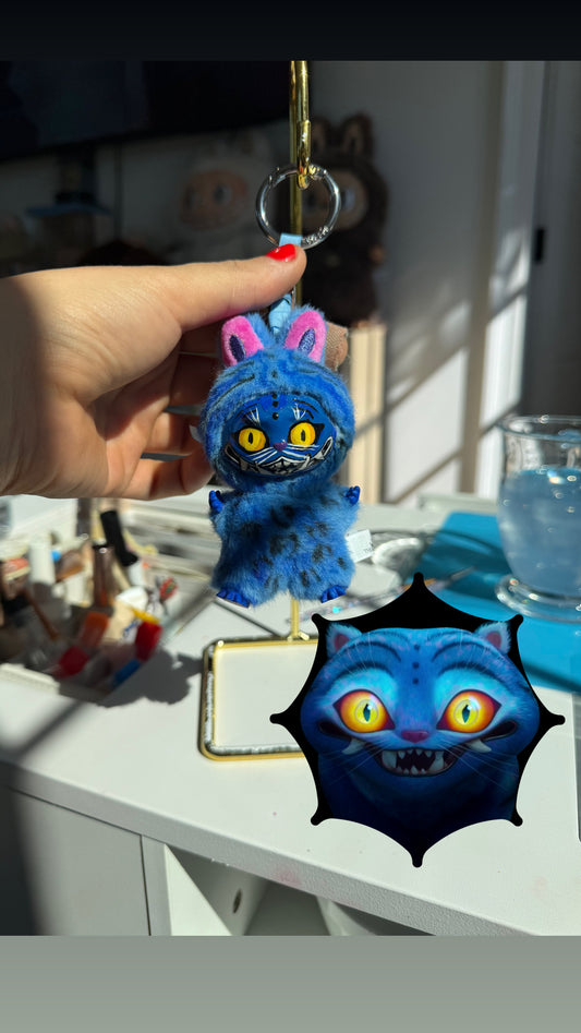 Hand Painted La charm bubu Derpy Plush Keychain