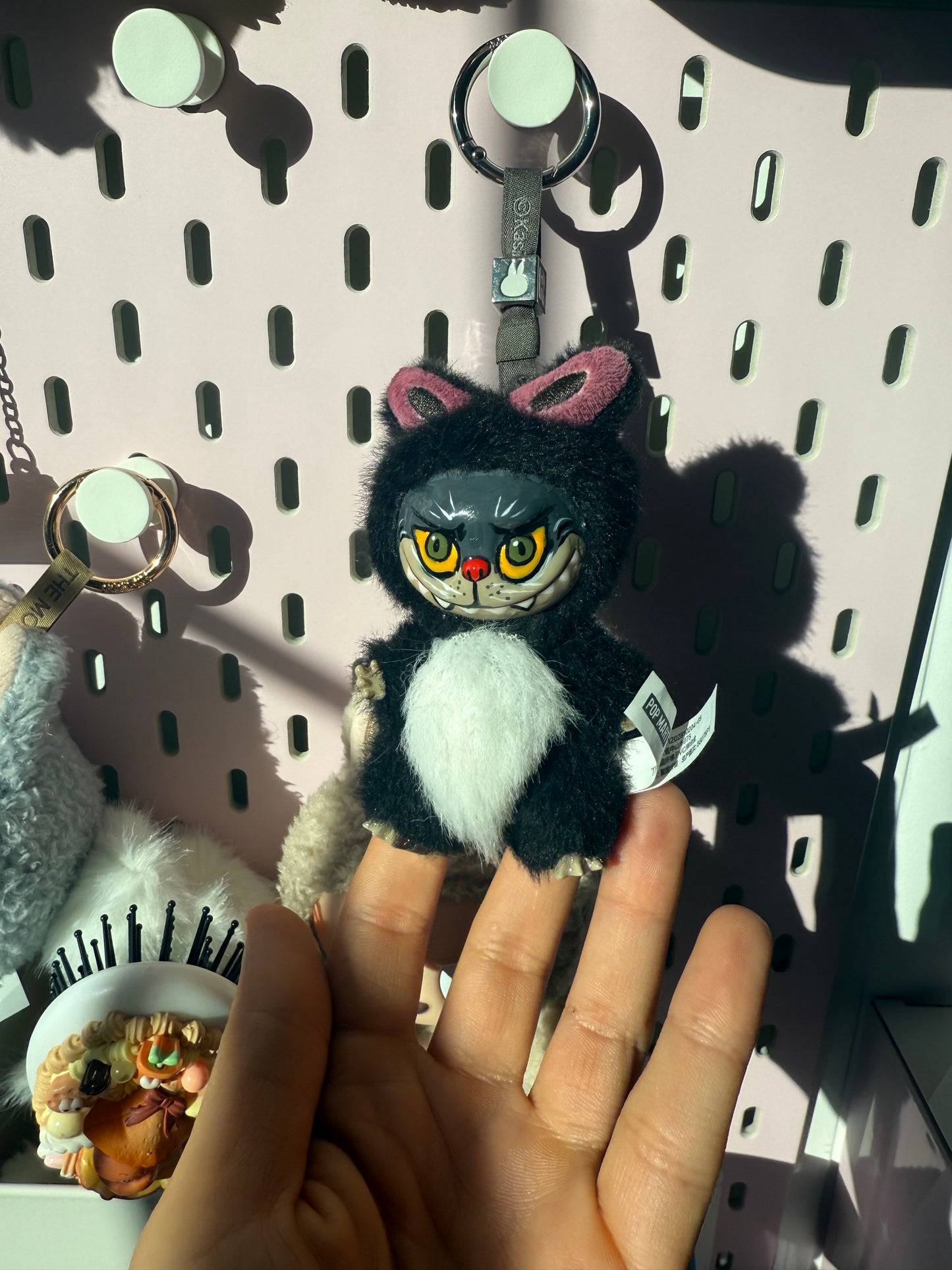 Hand Painted La charm bubu Lucifer The Cat Plush Keychain