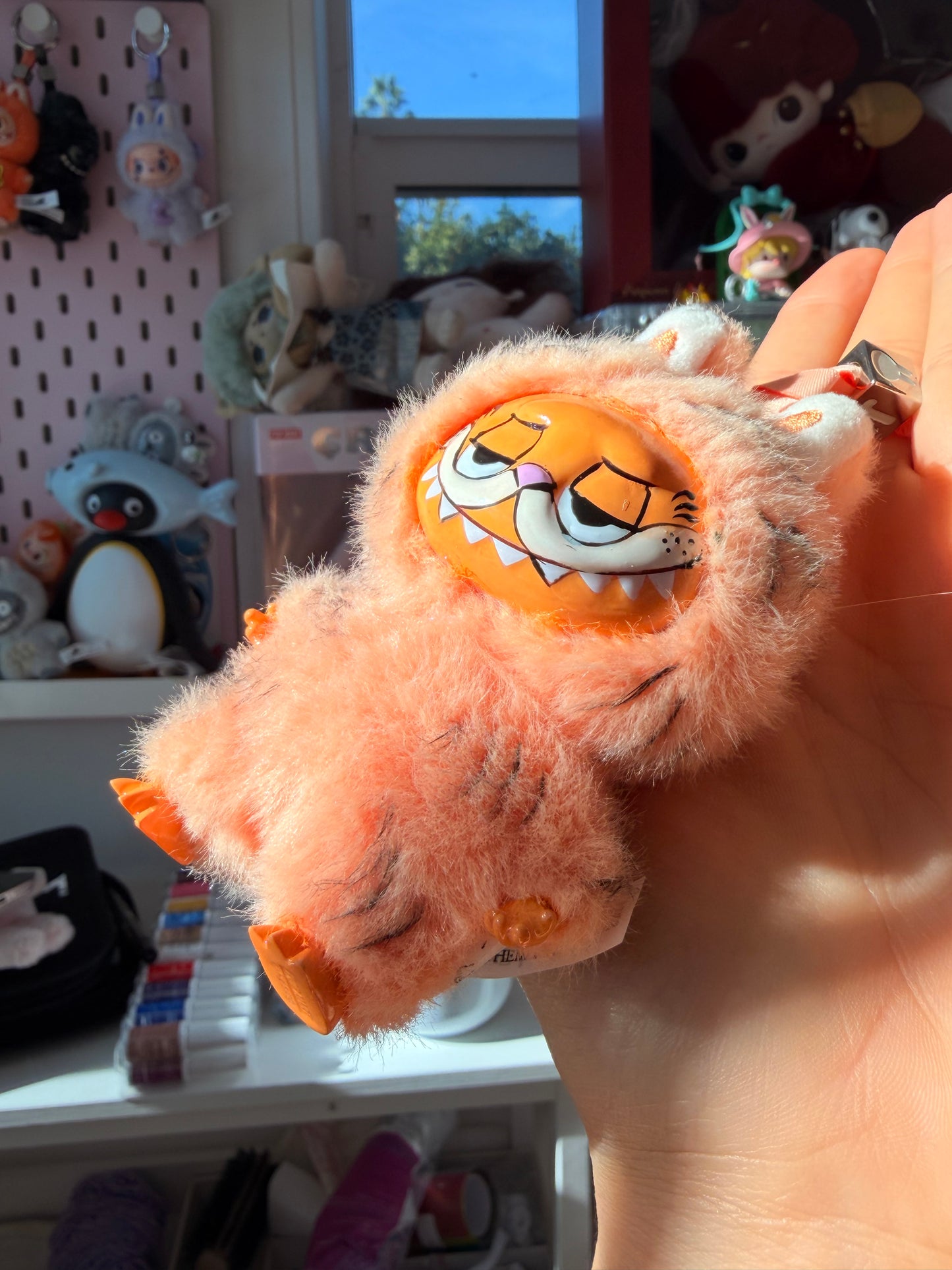Hand Painted La charm bubu Garfield Plush Keychain