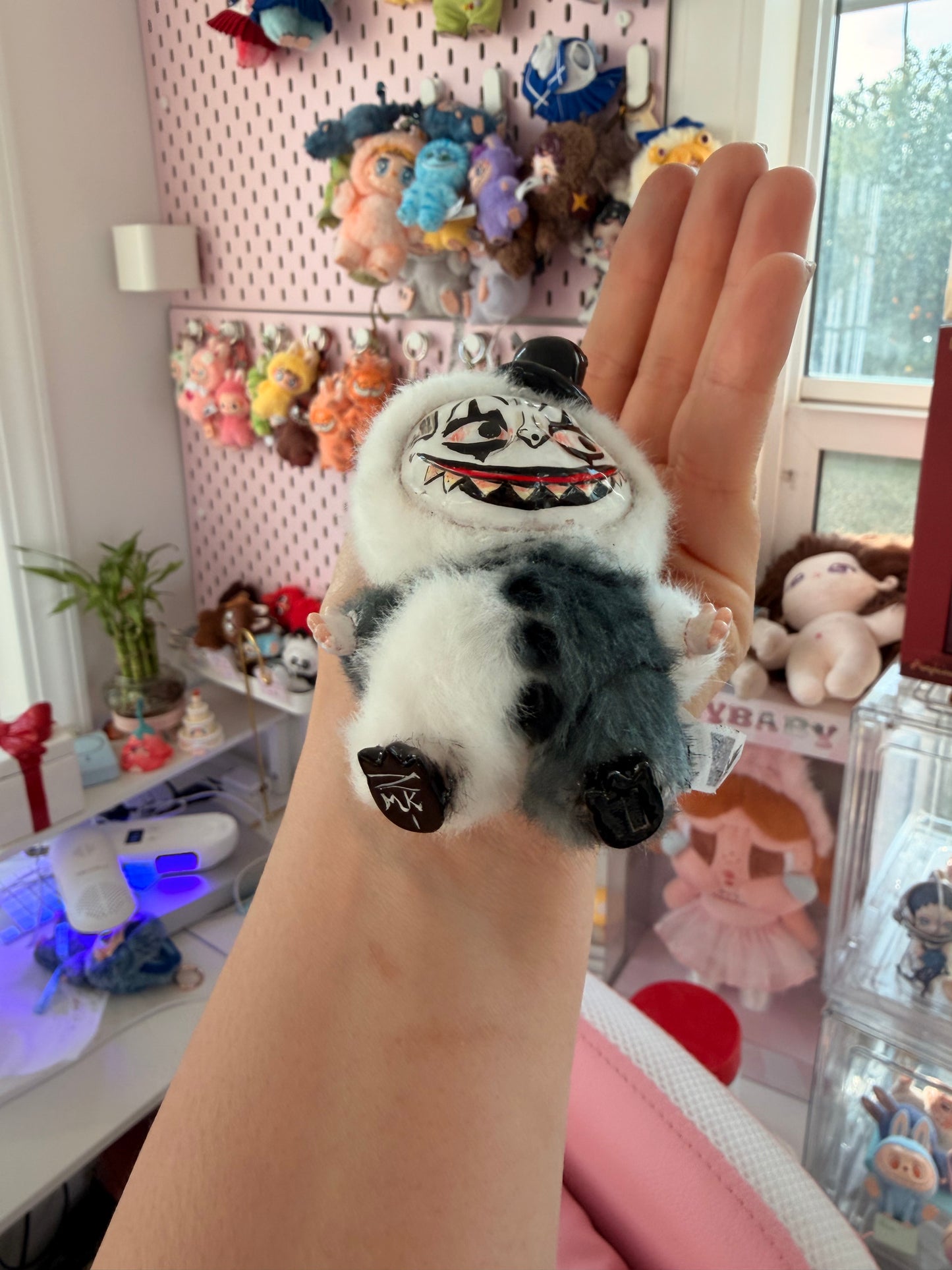 Hand Painted La charm bubu Art The Clown Plush Keychain