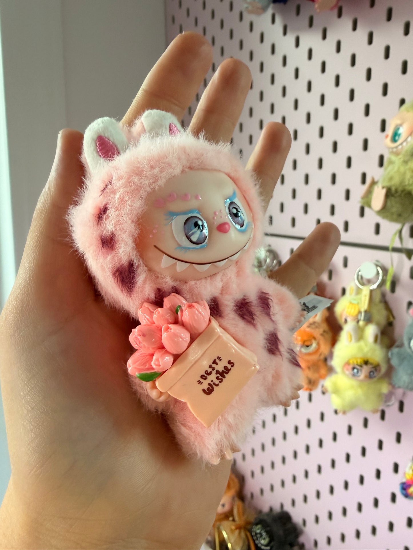 Hand Painted La charm bubu Tulips Plush Keychain