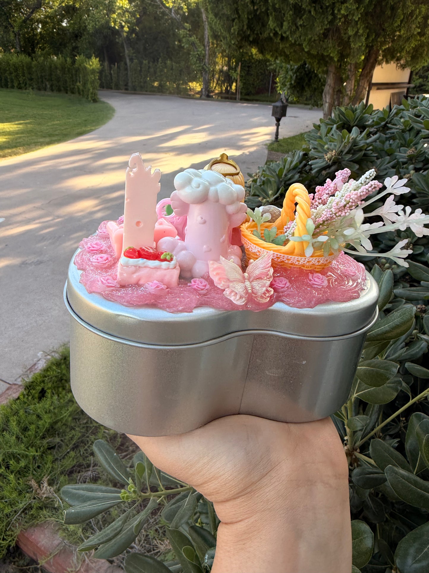 🌸💖 Decoden Storage Box & Phone Stand – Princess Garden Edition 💖🌸