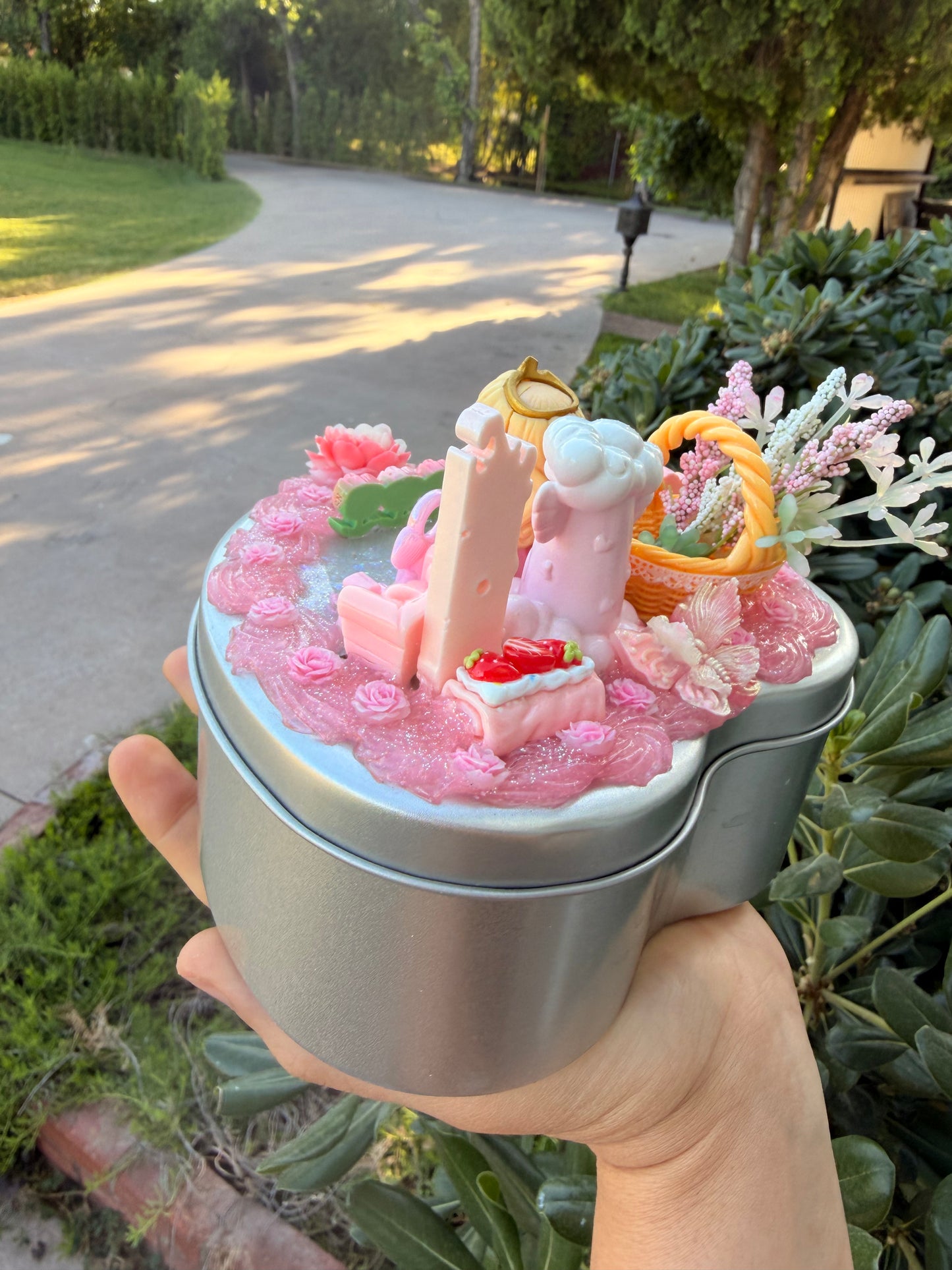 🌸💖 Decoden Storage Box & Phone Stand – Princess Garden Edition 💖🌸
