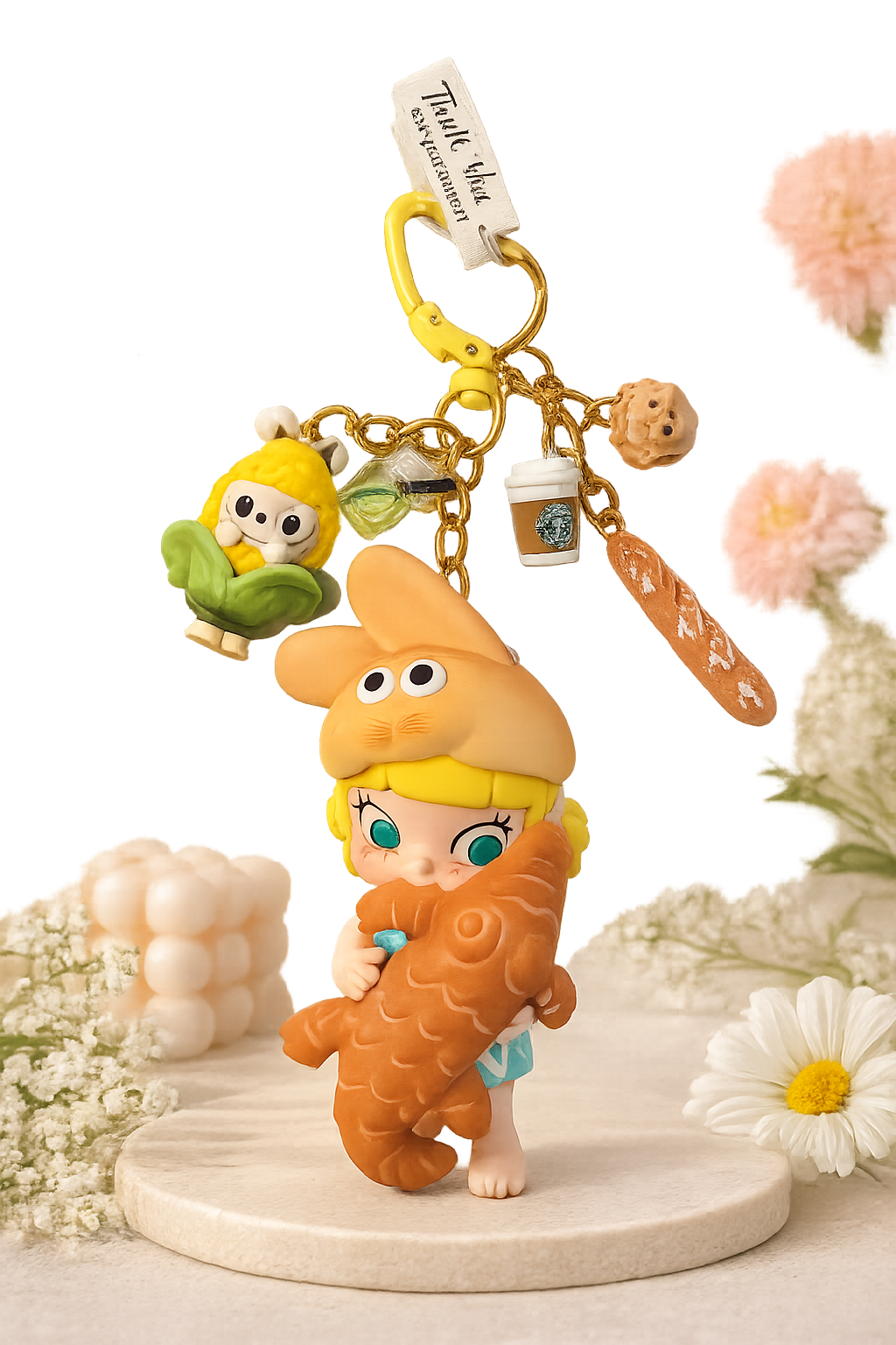 Carb Lover Charm Keychain – Kawaii Mini Figure Bag Accessory (Copy)