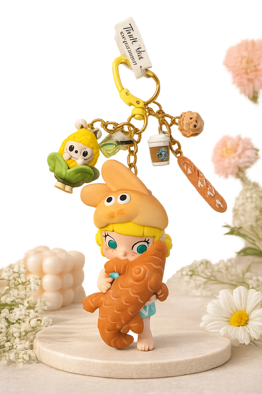 Carb Lover Charm Keychain – Kawaii Mini Figure Bag Accessory (Copy)