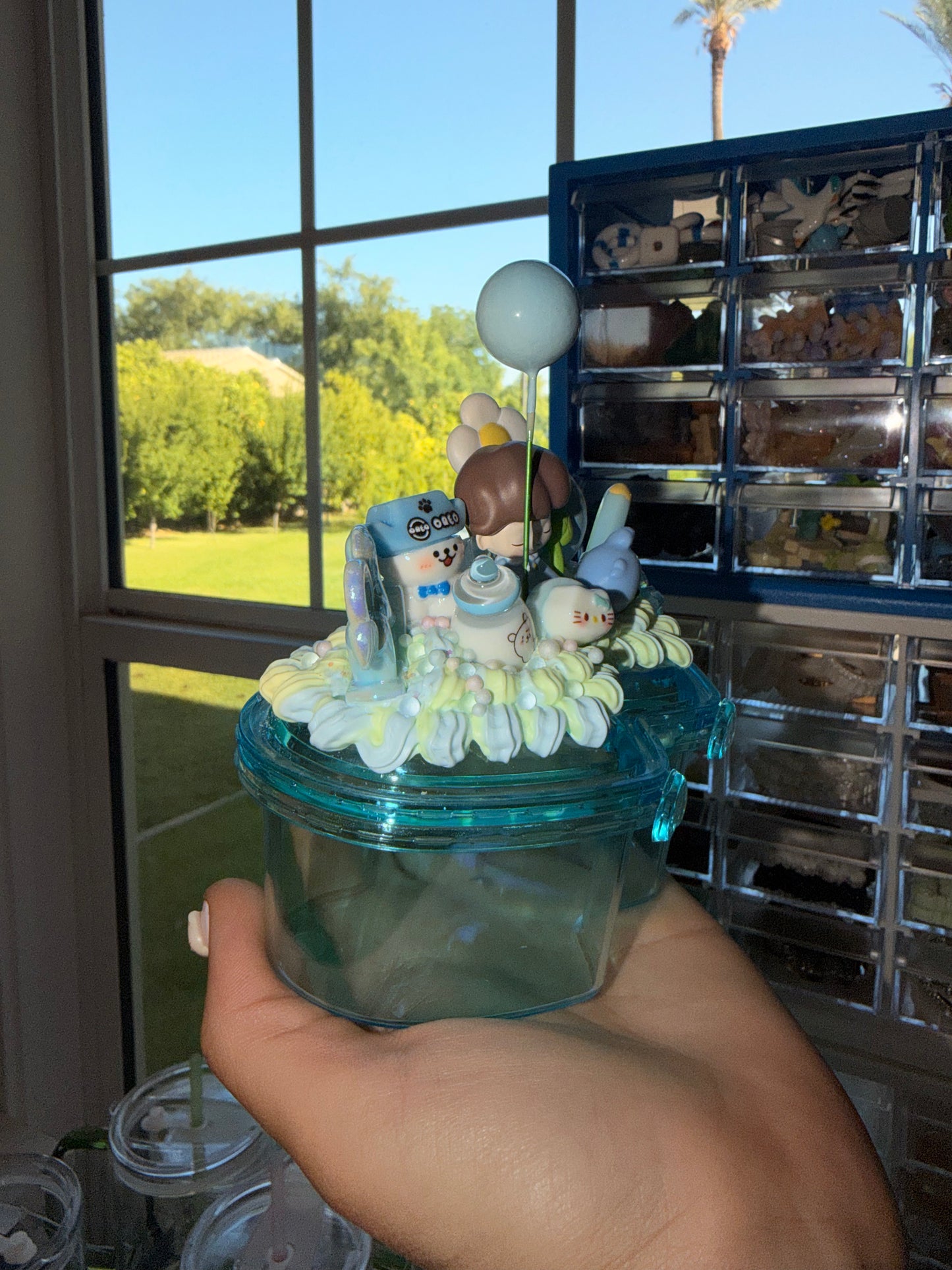 Double Heart Decoden Container – Handmade Collectible