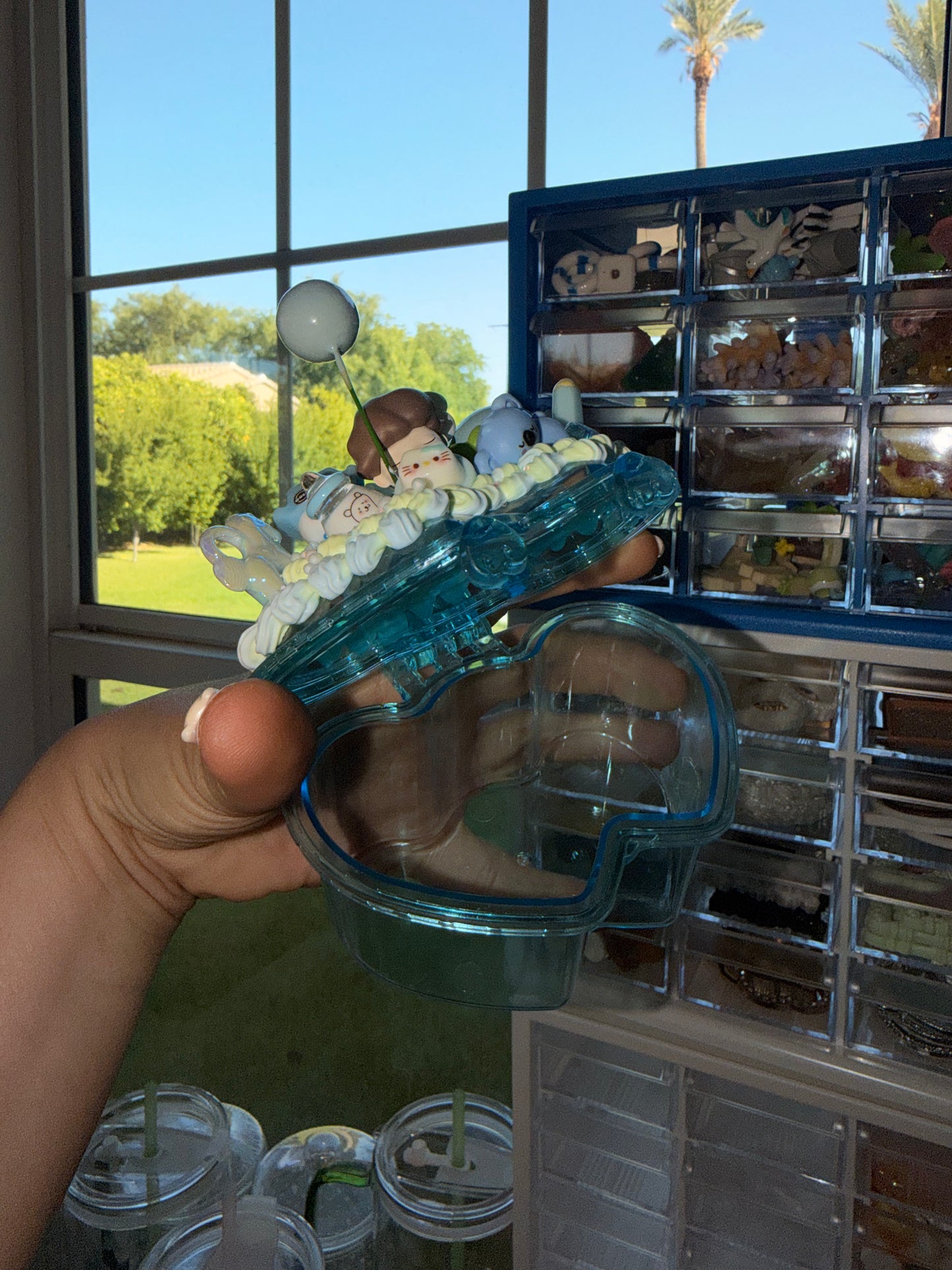 Double Heart Decoden Container – Handmade Collectible