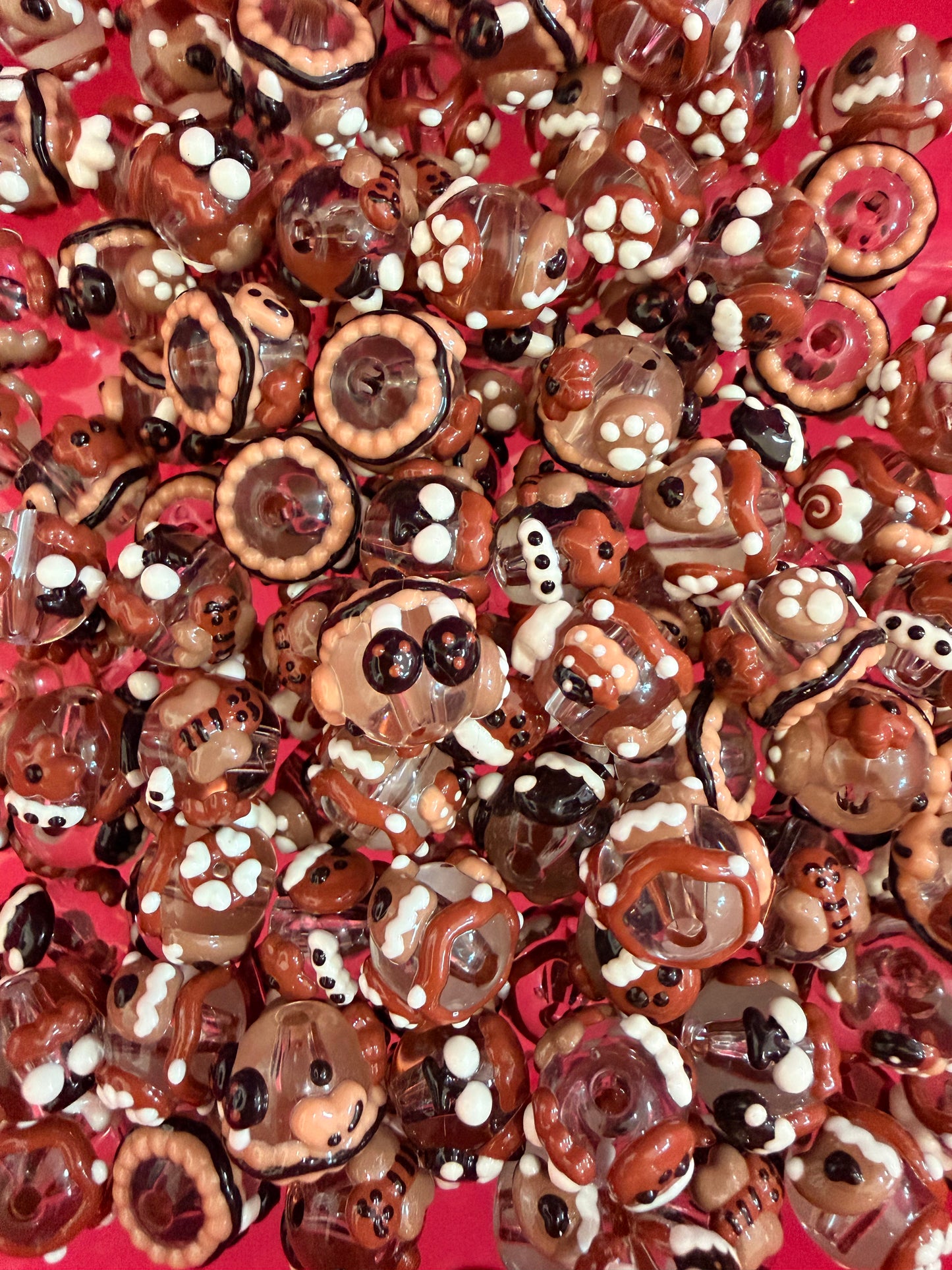 13 Hand-Painted Artisan Beads