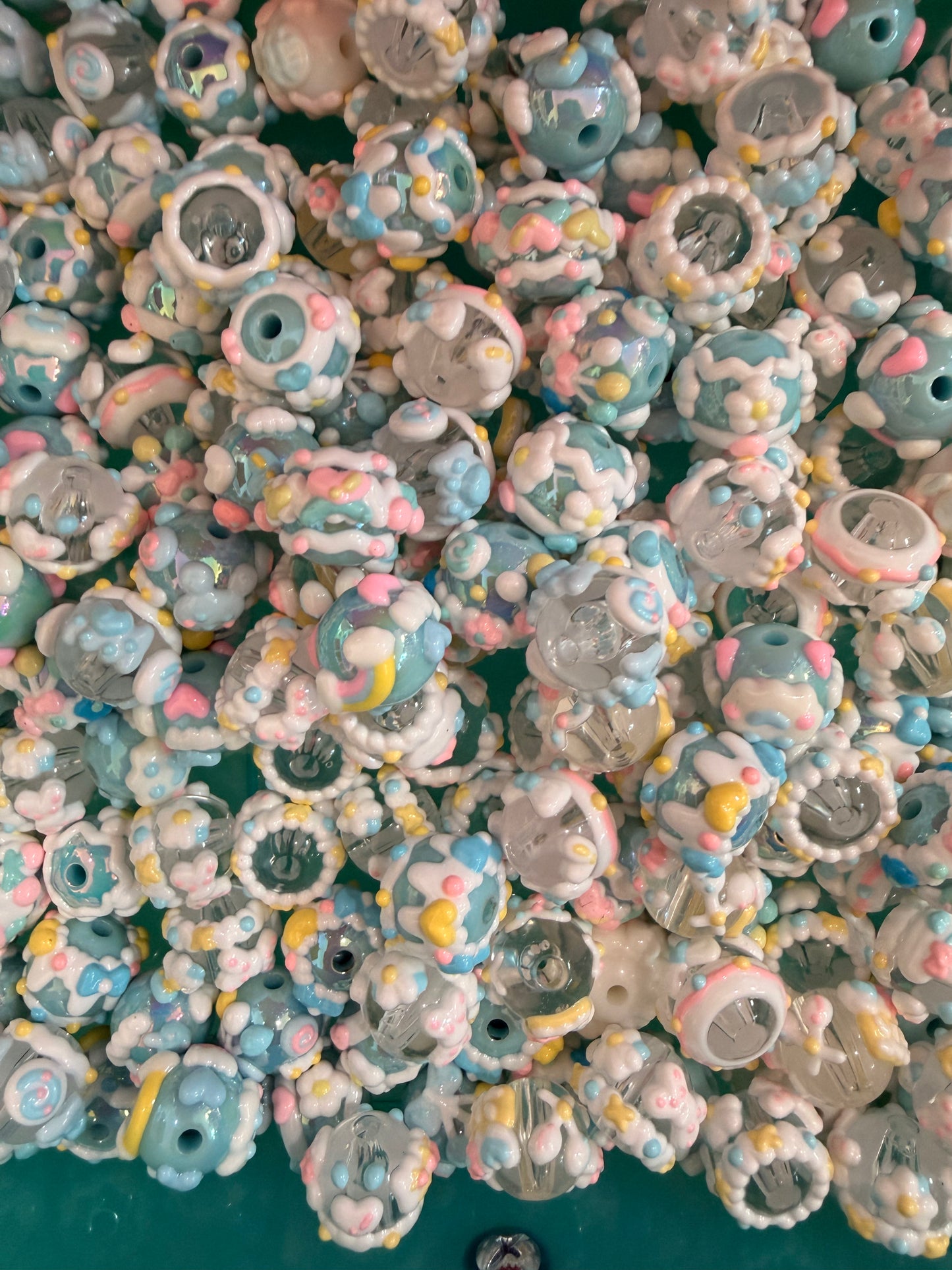 13 Hand-Painted Artisan Beads