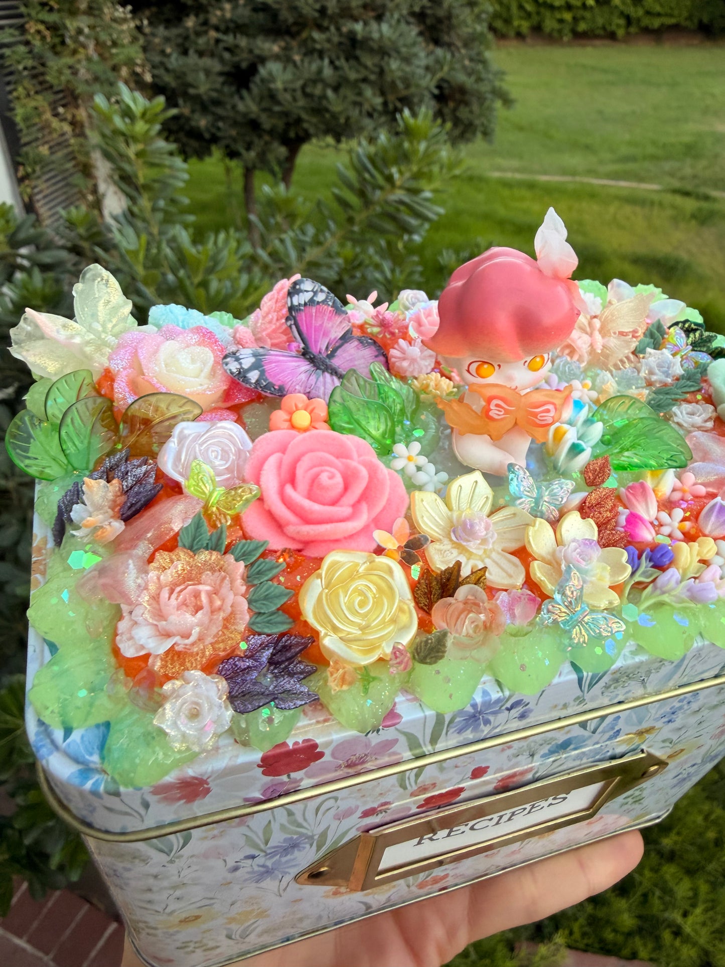 🌿💖 D boy Garden Decoden Recipe Box – Handmade Collectible 💖🌿