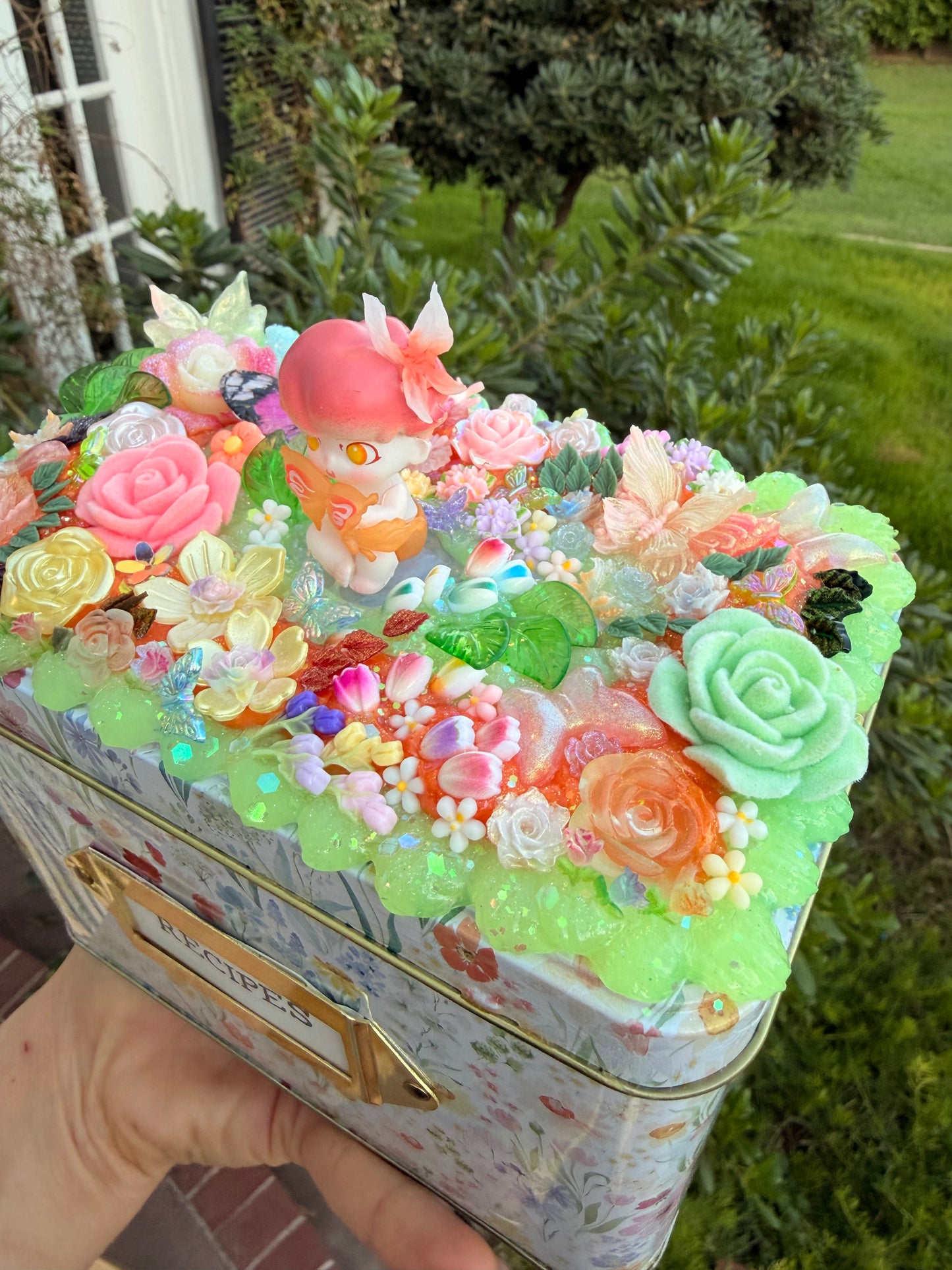 🌿💖 D boy Garden Decoden Recipe Box – Handmade Collectible 💖🌿