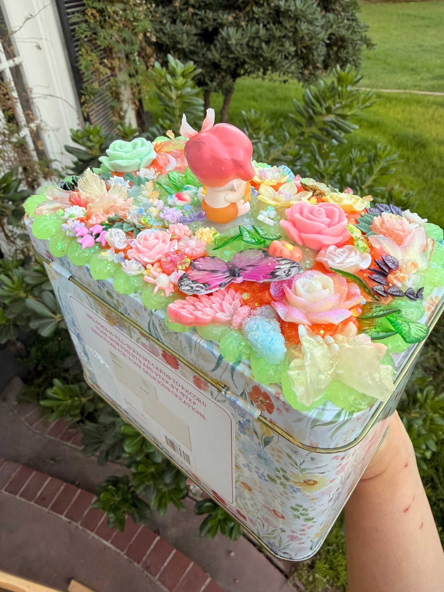 🌿💖 D boy Garden Decoden Recipe Box – Handmade Collectible 💖🌿