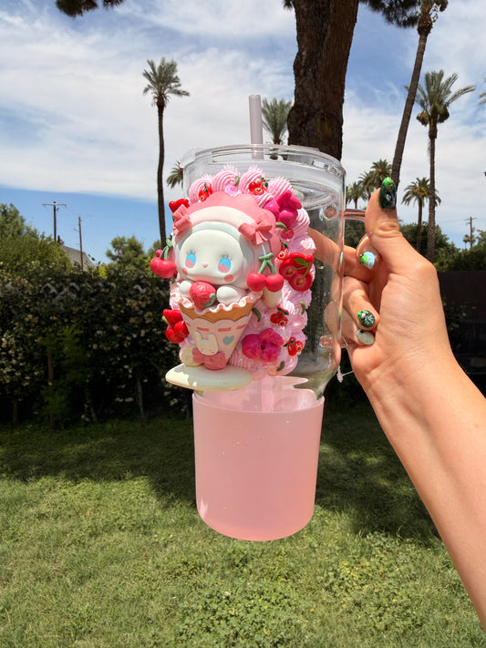 🍒 Cherry Kawaii Decoden Tumbler Cup 🎀✨