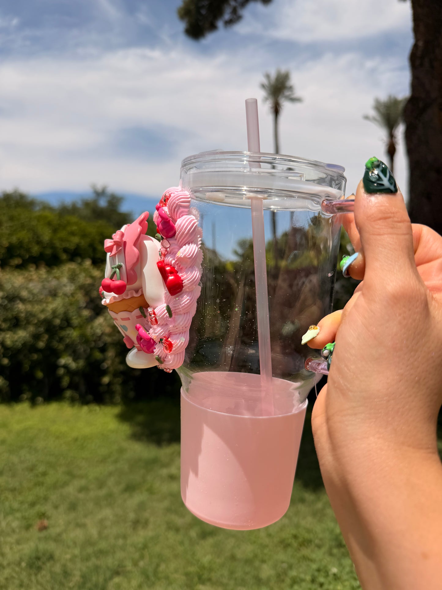 🍒 Cherry Kawaii Decoden Tumbler Cup 🎀✨