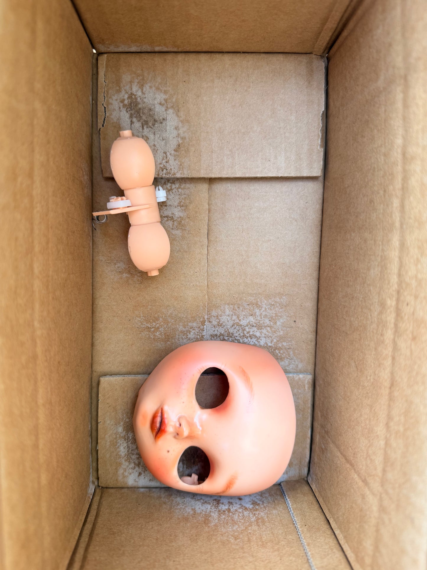 OOAK “Golden Bloom” Custom Blythe Doll – Hand Carved & Hand Painted