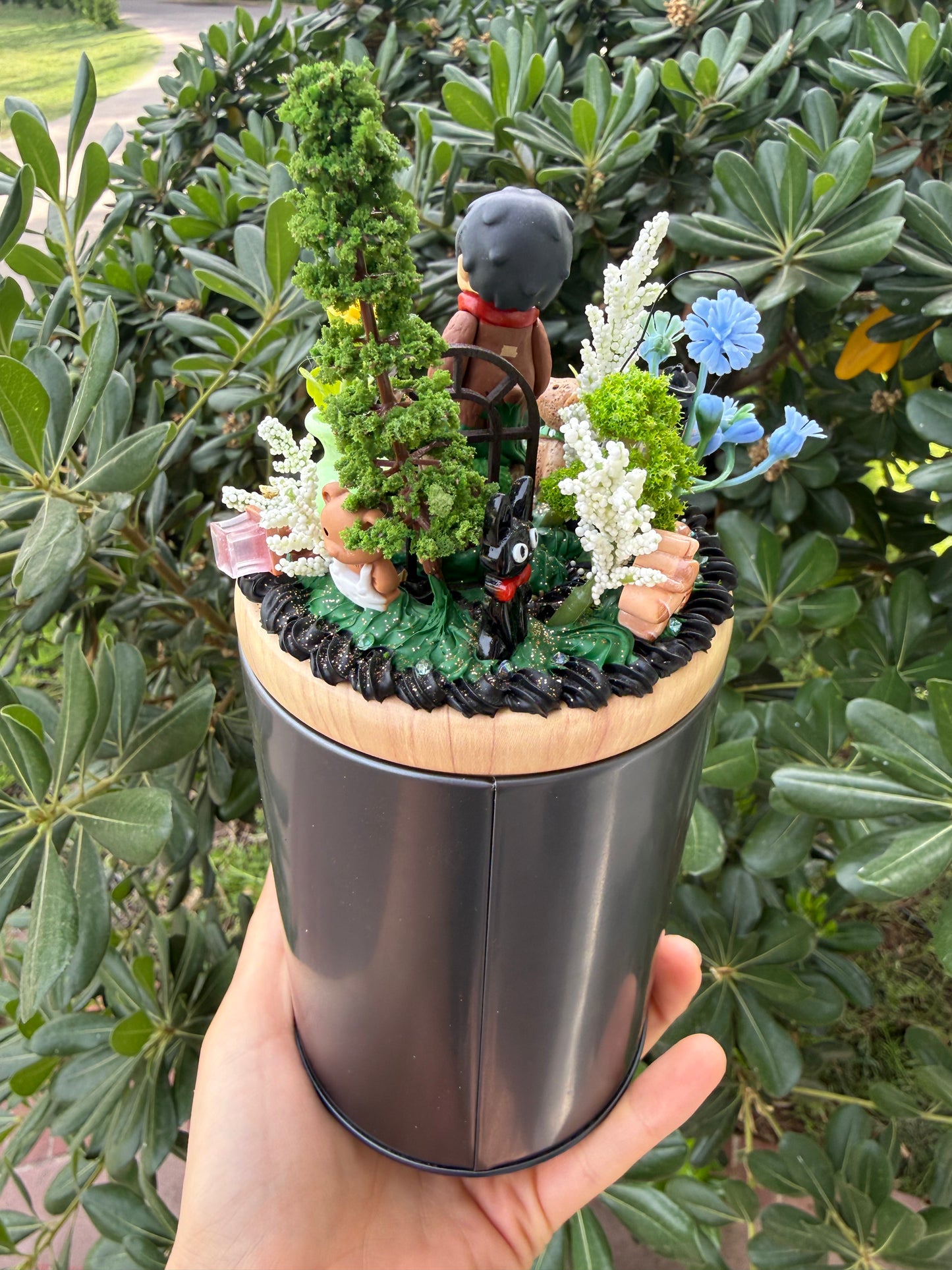 🌲✨ Woodland Story Decoden Container – Handmade Collectible ✨🌲