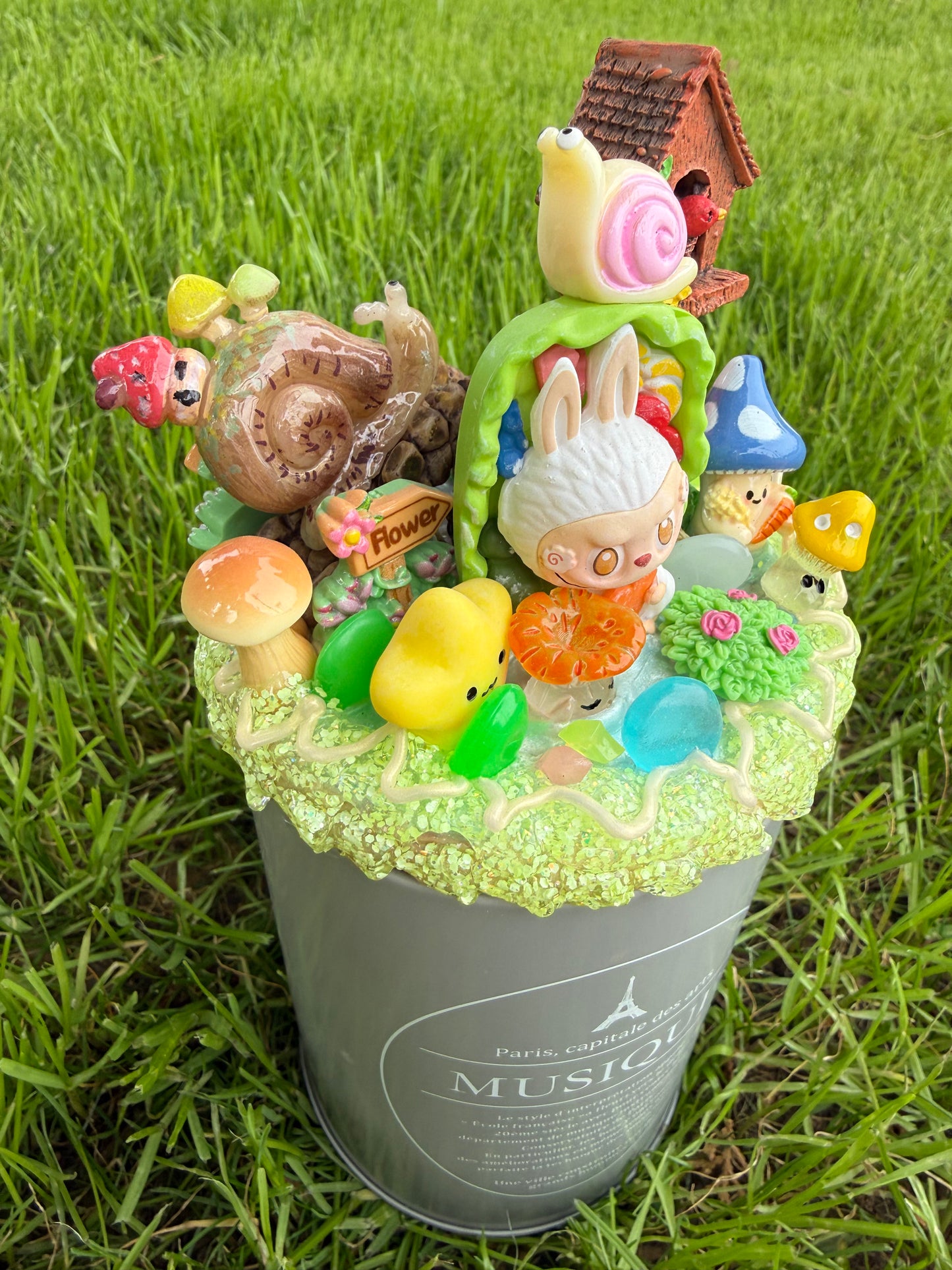 🌲✨ Woodland Story Decoden Container – Handmade Collectible ✨🌲