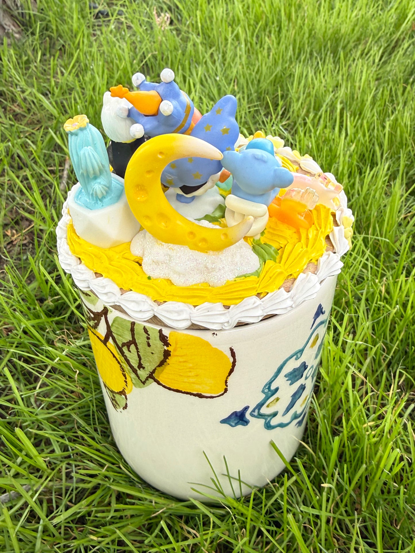🌙💛 Moonlight Dream Decoden Container – Handmade Collectible 💛🌙