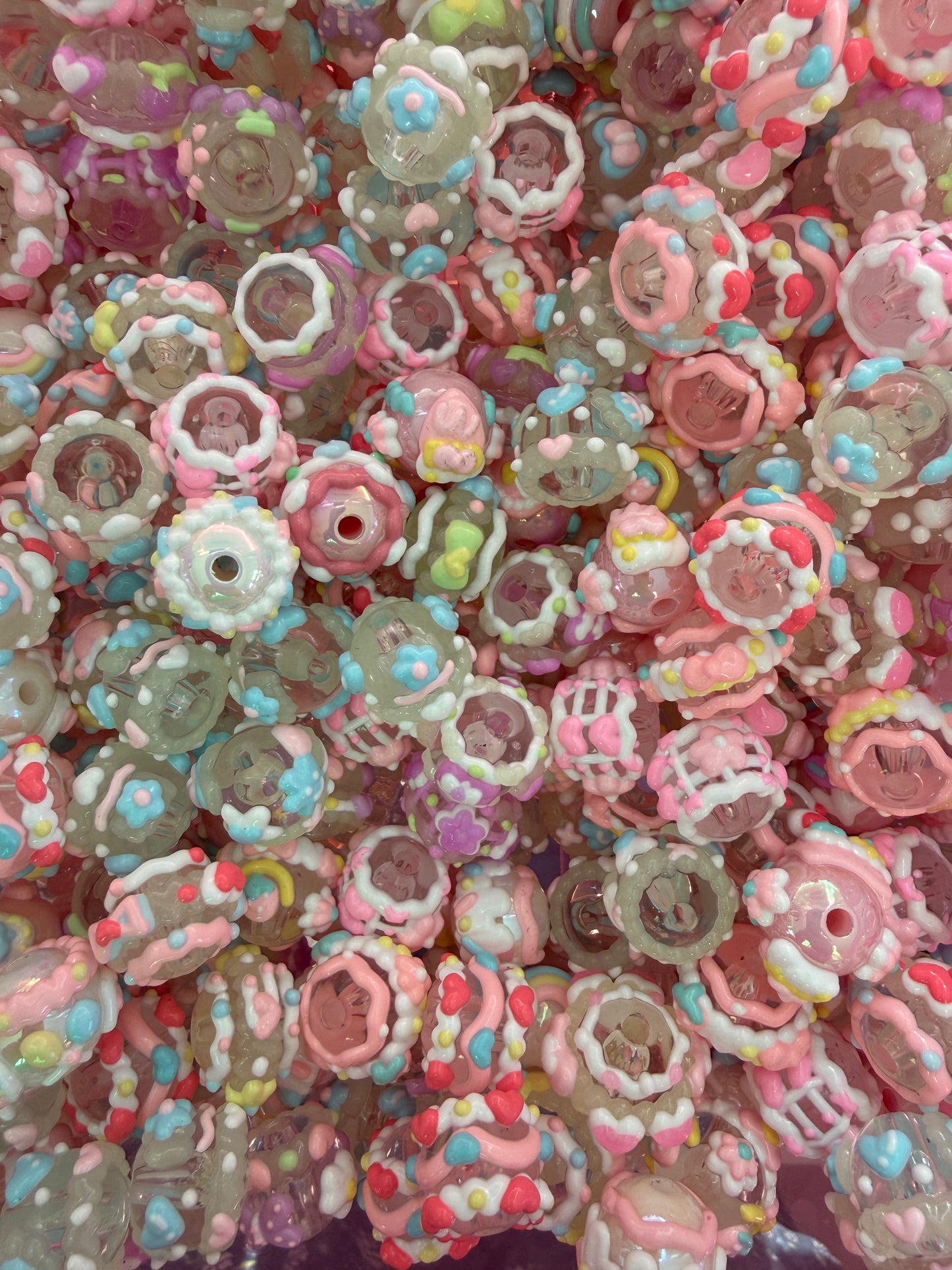 13 Hand-Painted Artisan Beads