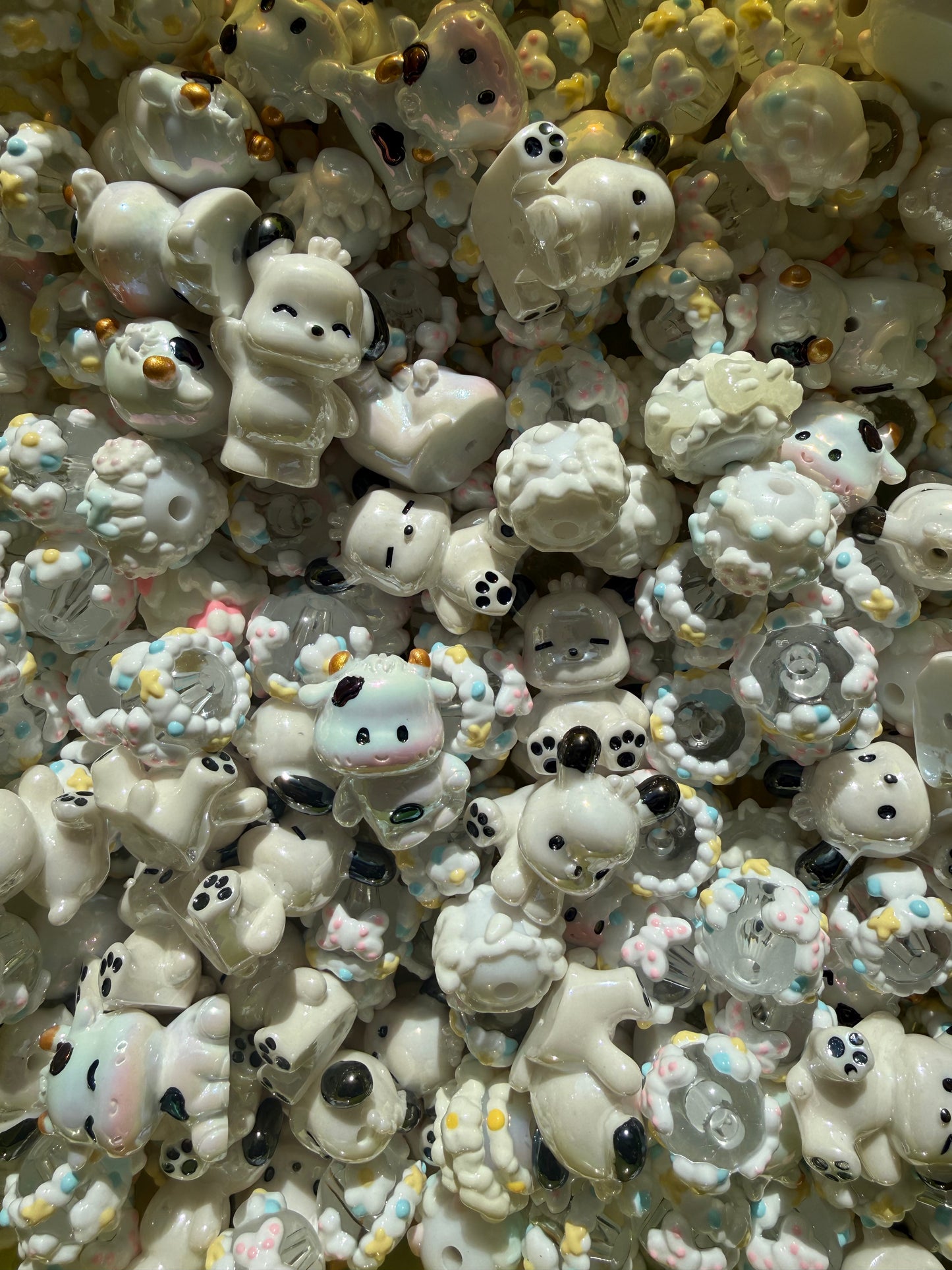 13 Hand-Painted Artisan Beads
