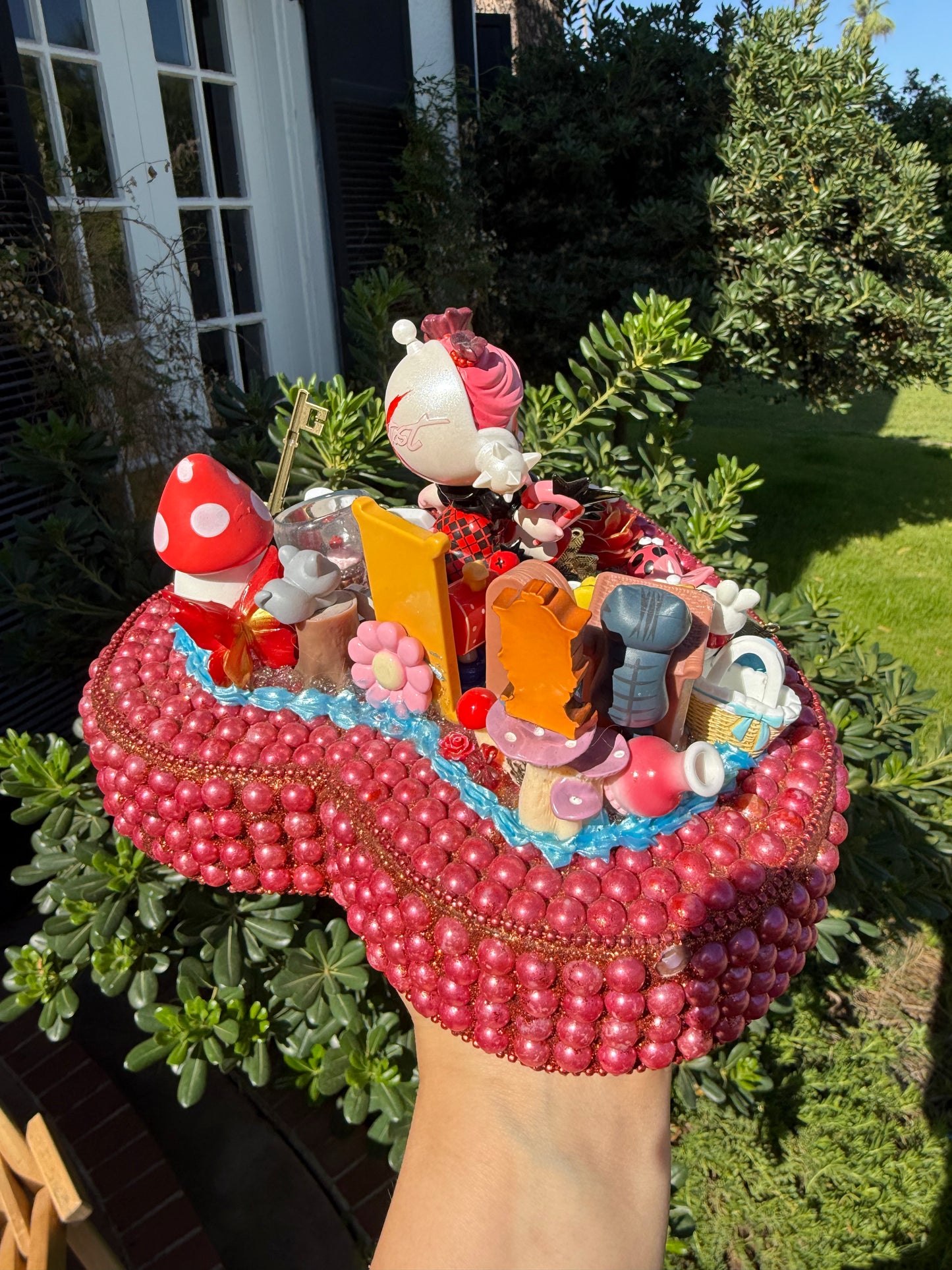 🫖 Whimsical Tea Party Heart – Luxe Handmade Decor 🫖