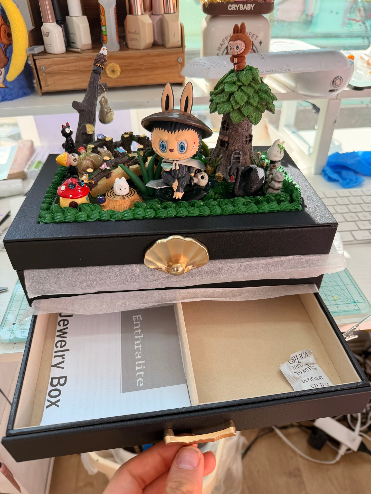 🌲✨ Whimsical Forest Large Jewelry Box – Handmade Decoden Collectible ✨🌲