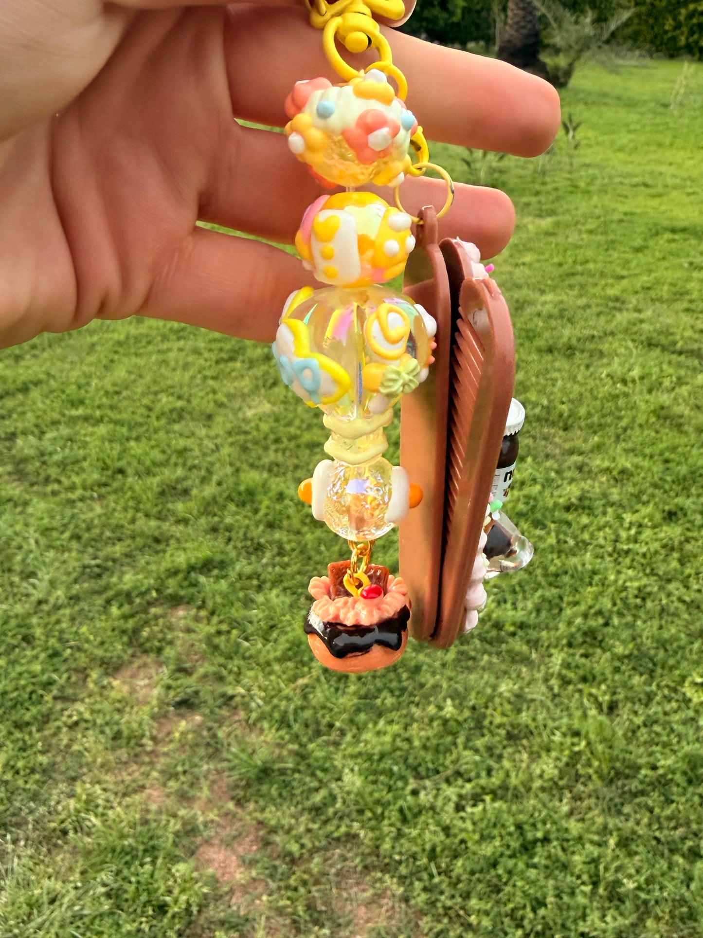 🍰💖 Decoden Comb Keychain – Sweets Edition 💖🍰